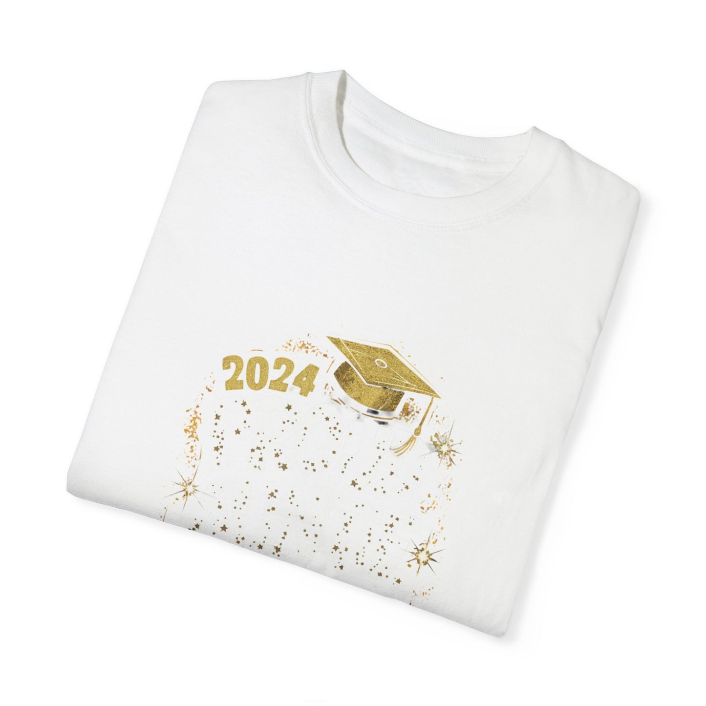 Proud Auntie of a 2024 Graduate Unisex Garment-dyed T-shirt Cotton Funny Humorous Graphic Soft Premium Unisex Men Women White T-shirt Birthday Gift-23