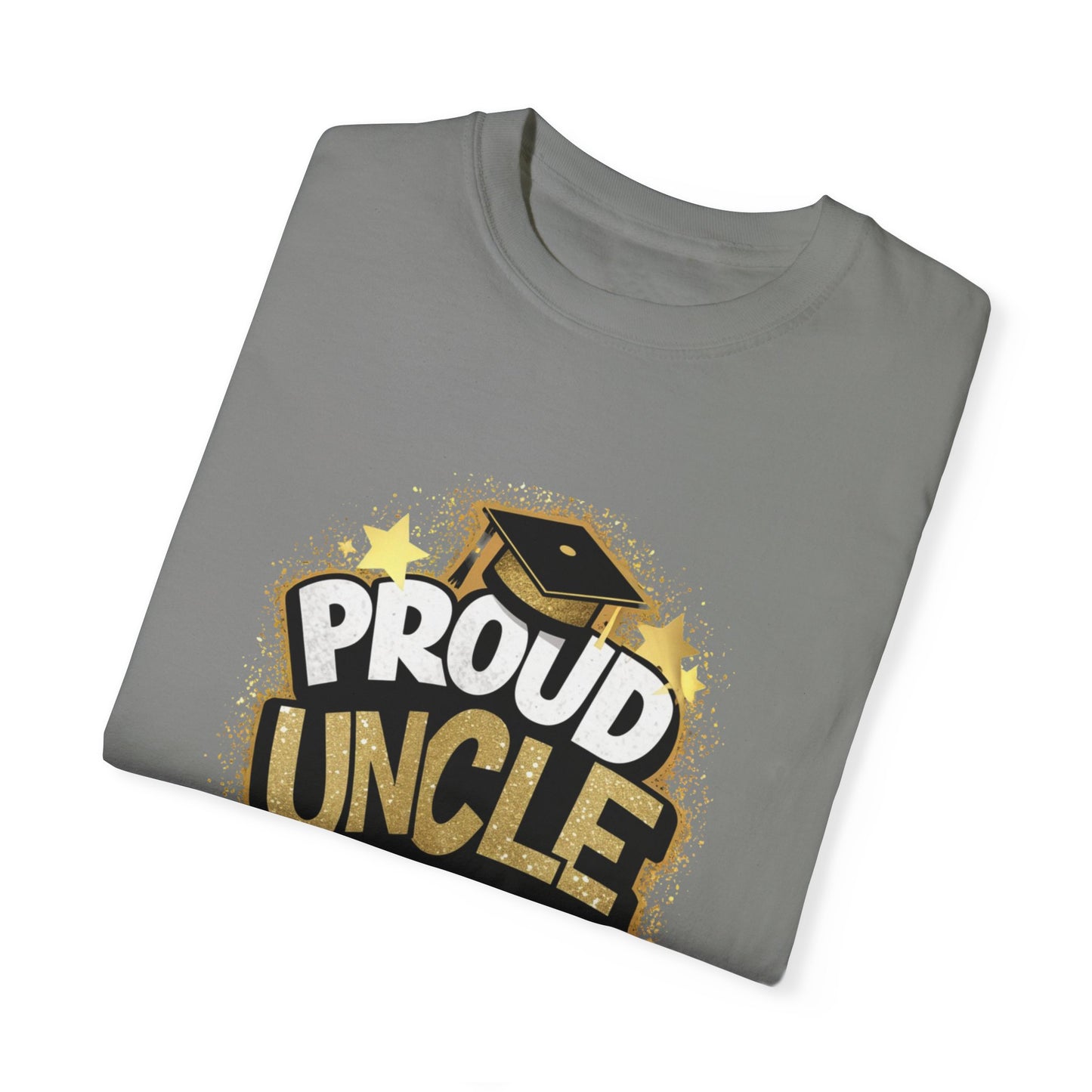 Proud Uncle of a 2024 Graduate Unisex Garment-dyed T-shirt Cotton Funny Humorous Graphic Soft Premium Unisex Men Women Granite T-shirt Birthday Gift-26