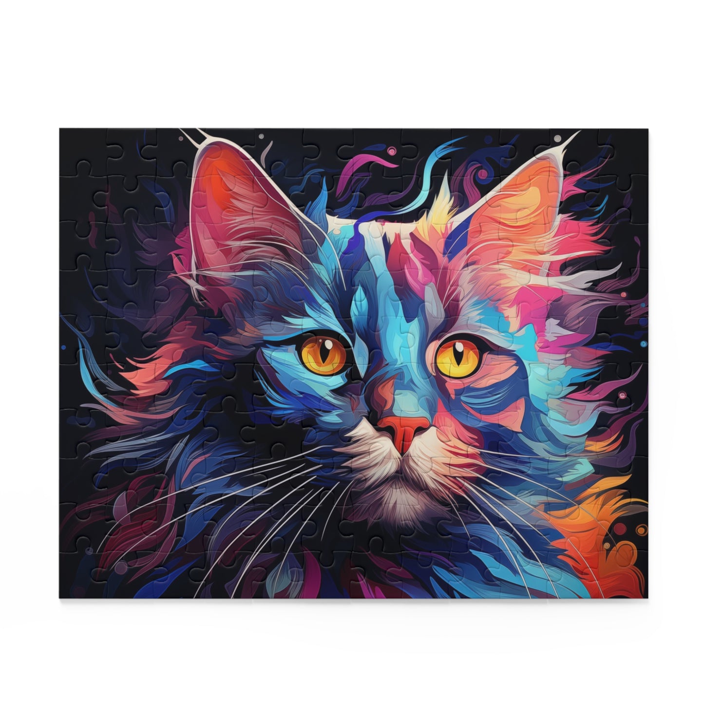 Abstract Cat Oil Paint Jigsaw Puzzle Adult Birthday Business Jigsaw Puzzle Gift for Him Funny Humorous Indoor Outdoor Game Gift For Her Online-2