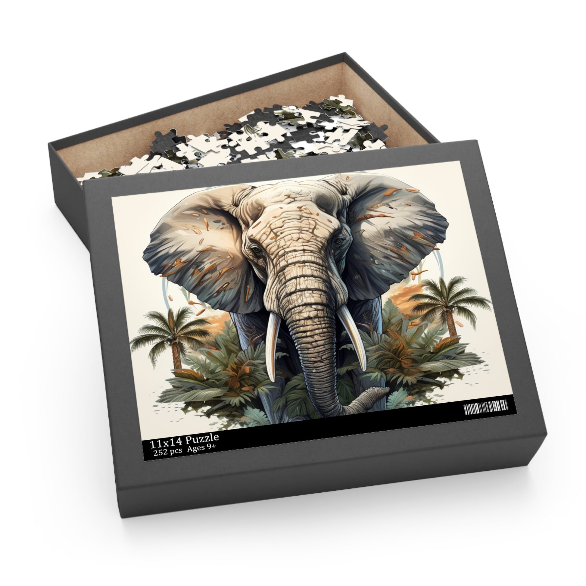 Abstract Elephant Trippy Jigsaw Puzzle for Boys, Girls, Kids Adult Birthday Business Jigsaw Puzzle Gift for Him Funny Humorous Indoor Outdoor Game Gift For Her Online-6