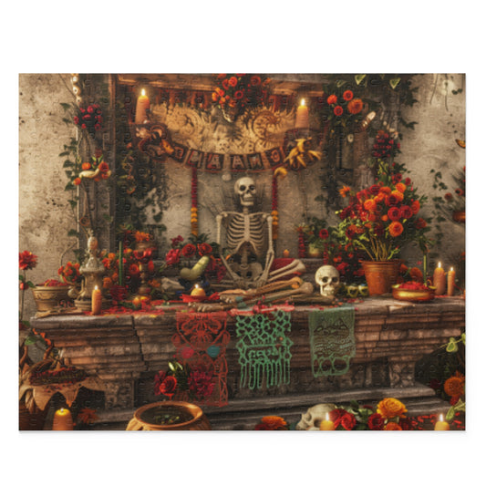 Mexican Art Retro Full Sitting Skull Jigsaw Puzzle Adult Birthday Business Jigsaw Puzzle Gift for Him Funny Humorous Indoor Outdoor Game Gift For Her Online-1