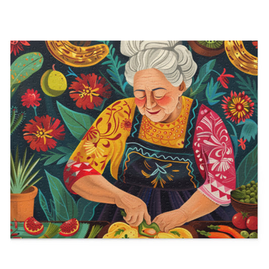 Mexican Art Retro Fruit Jigsaw Puzzle Adult Birthday Business Jigsaw Puzzle Gift for Him Funny Humorous Indoor Outdoor Game Gift For Her Online-1