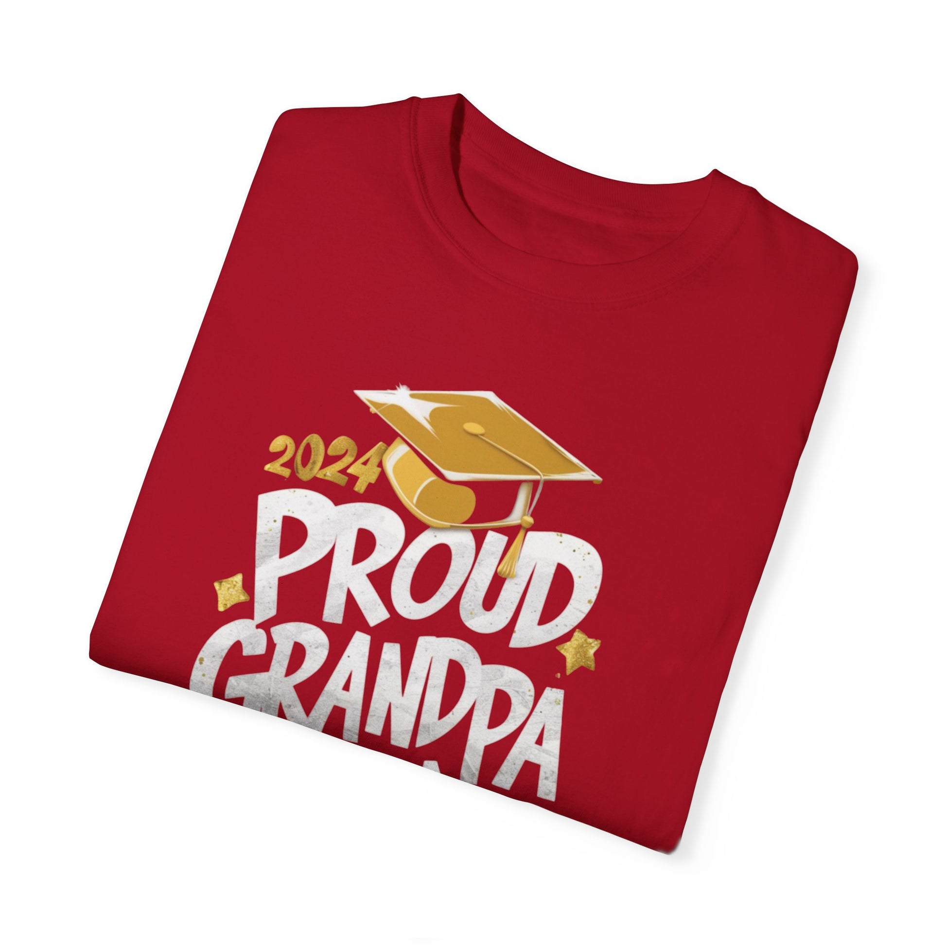 Proud Grandpa of a 2024 Graduate Unisex Garment-dyed T-shirt Cotton Funny Humorous Graphic Soft Premium Unisex Men Women Red T-shirt Birthday Gift-20