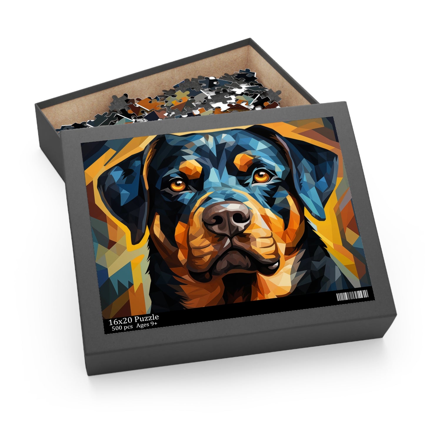 Abstract Rottweiler Dog Jigsaw Puzzle for Boys, Girls, Kids Adult Birthday Business Jigsaw Puzzle Gift for Him Funny Humorous Indoor Outdoor Game Gift For Her Online-4