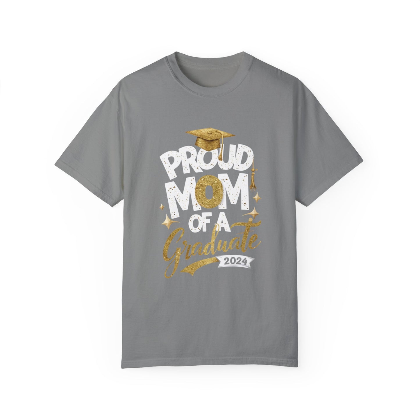 Proud Mom of a 2024 Graduate Unisex Garment-dyed T-shirt Cotton Funny Humorous Graphic Soft Premium Unisex Men Women Granite T-shirt Birthday Gift-4