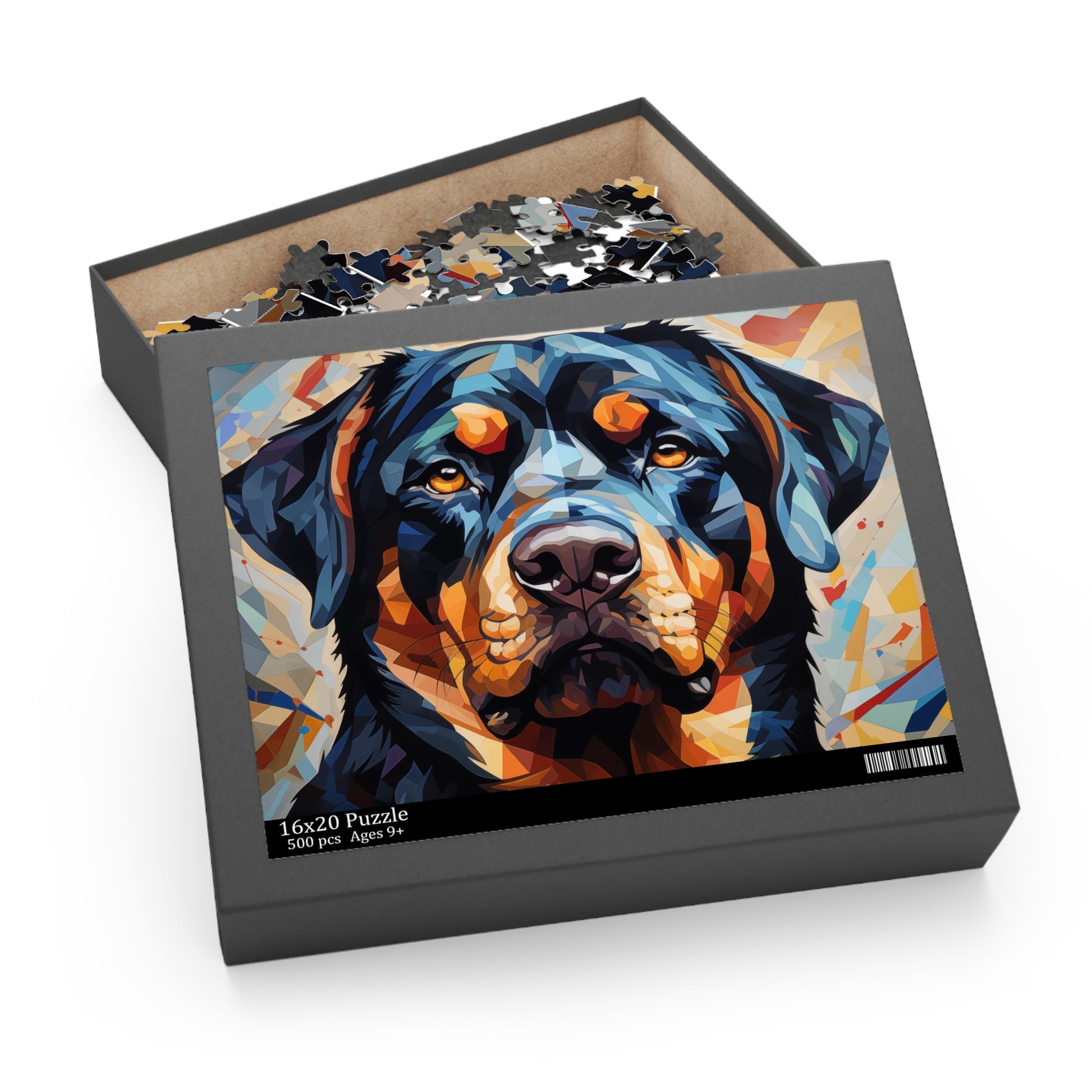 Vibrant Watercolor Rottweiler Dog Jigsaw Puzzle Oil Paint for Boys, Girls, Kids Adult Birthday Business Jigsaw Puzzle Gift for Him Funny Humorous Indoor Outdoor Game Gift For Her Online-4