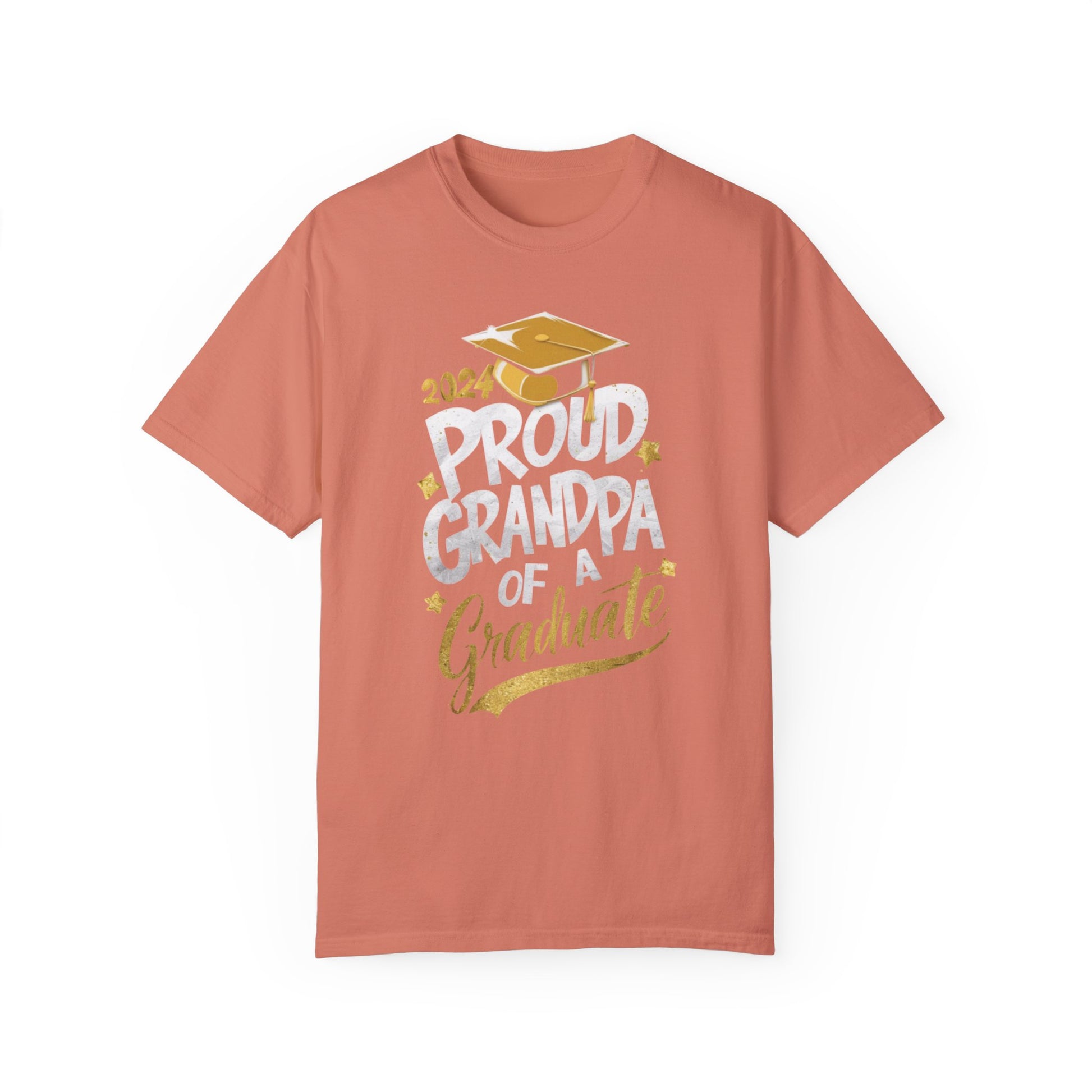Proud Grandpa of a 2024 Graduate Unisex Garment-dyed T-shirt Cotton Funny Humorous Graphic Soft Premium Unisex Men Women Terracotta T-shirt Birthday Gift-14