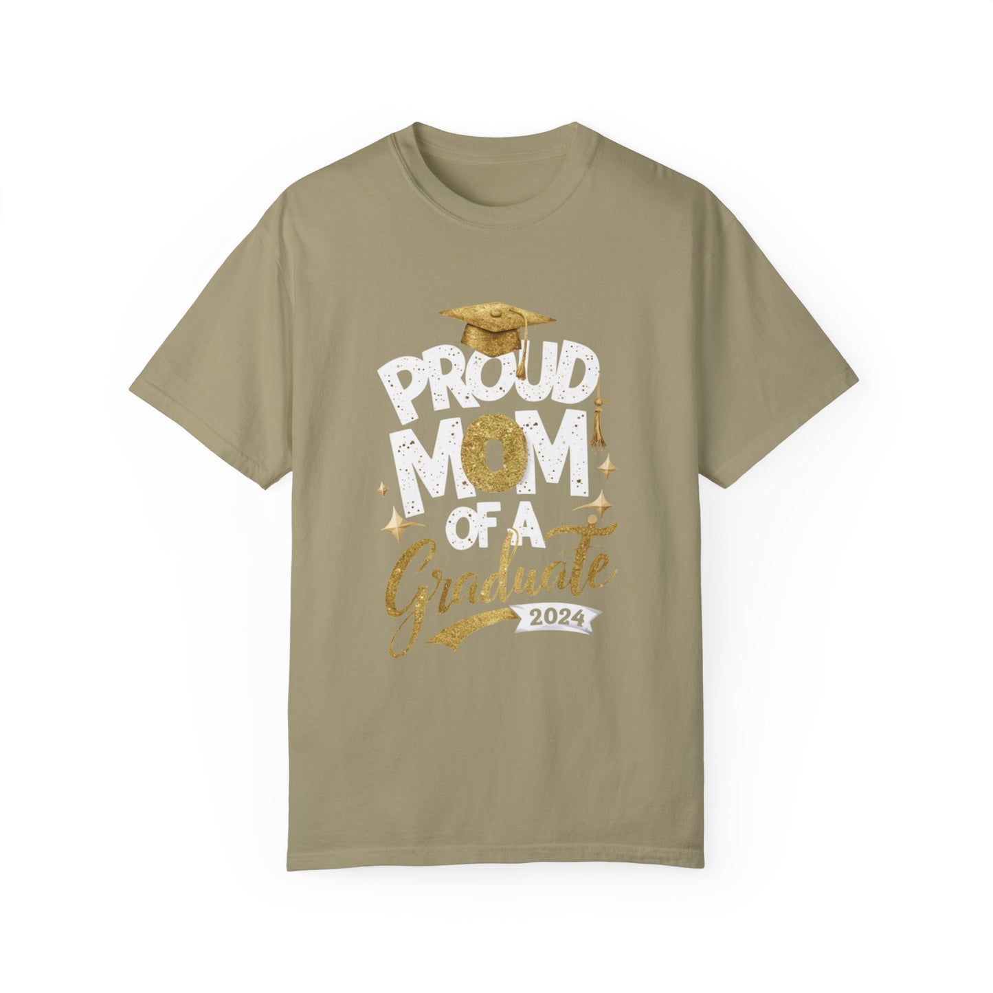 Proud Mom of a 2024 Graduate Unisex Garment-dyed T-shirt Cotton Funny Humorous Graphic Soft Premium Unisex Men Women Khaki T-shirt Birthday Gift-11