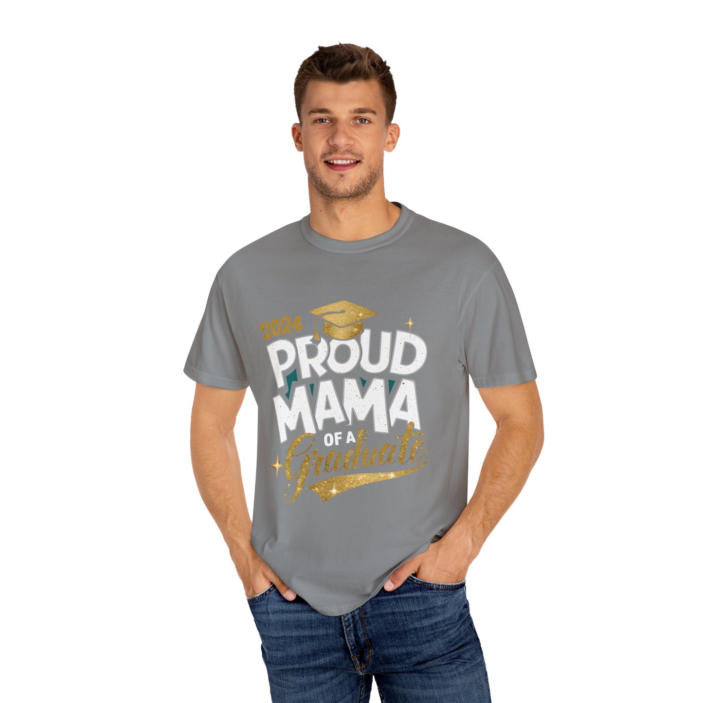 Proud Mama of a 2024 Graduate Unisex Garment-dyed T-shirt Cotton Funny Humorous Graphic Soft Premium Unisex Men Women Granite T-shirt Birthday Gift-27