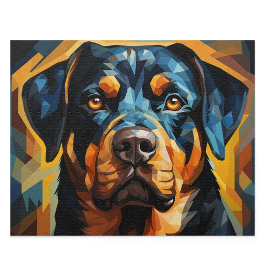 Abstract Rottweiler Dog Jigsaw Puzzle for Boys, Girls, Kids Adult Birthday Business Jigsaw Puzzle Gift for Him Funny Humorous Indoor Outdoor Game Gift For Her Online-1