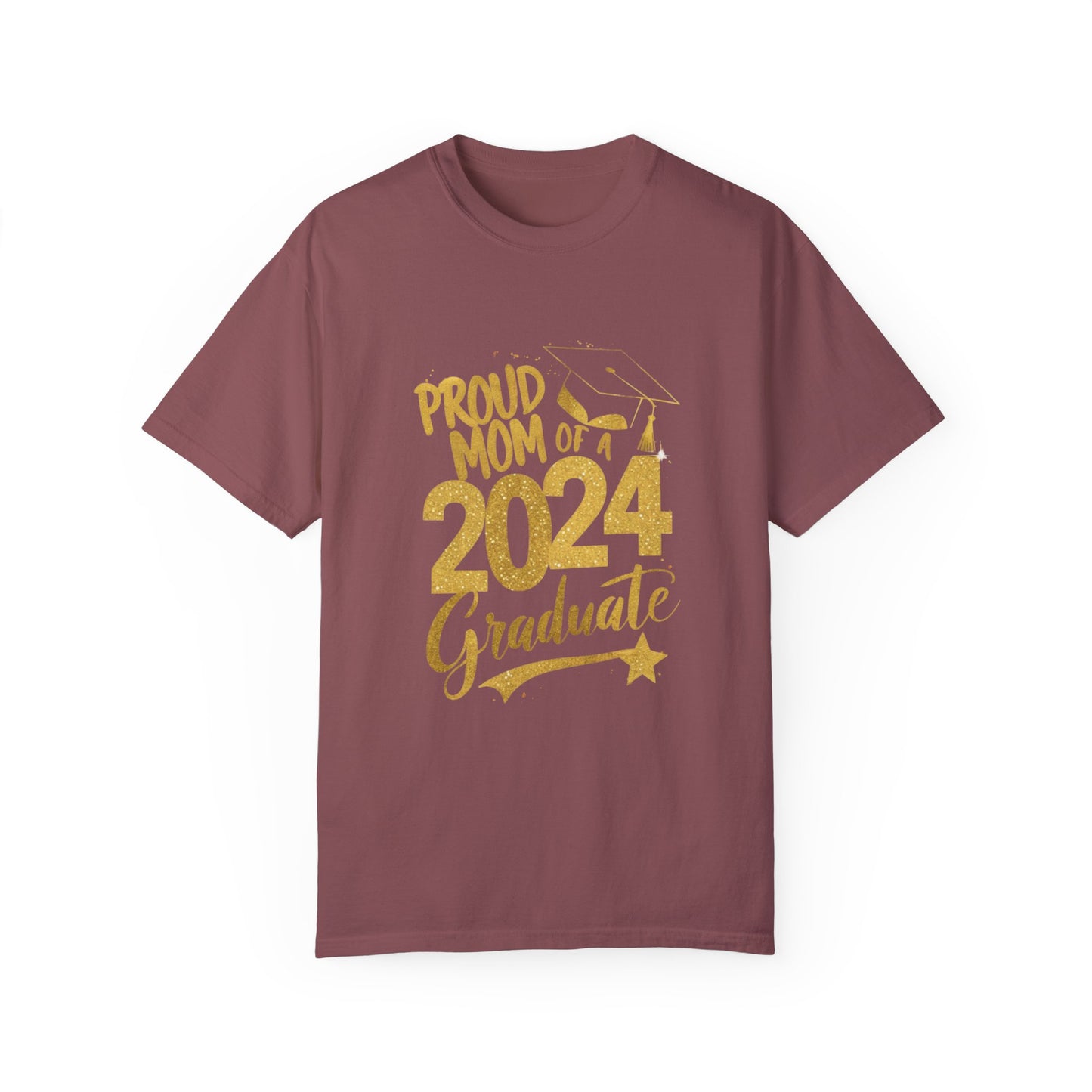 Proud of Mom 2024 Graduate Unisex Garment-dyed T-shirt Cotton Funny Humorous Graphic Soft Premium Unisex Men Women Brick T-shirt Birthday Gift-5