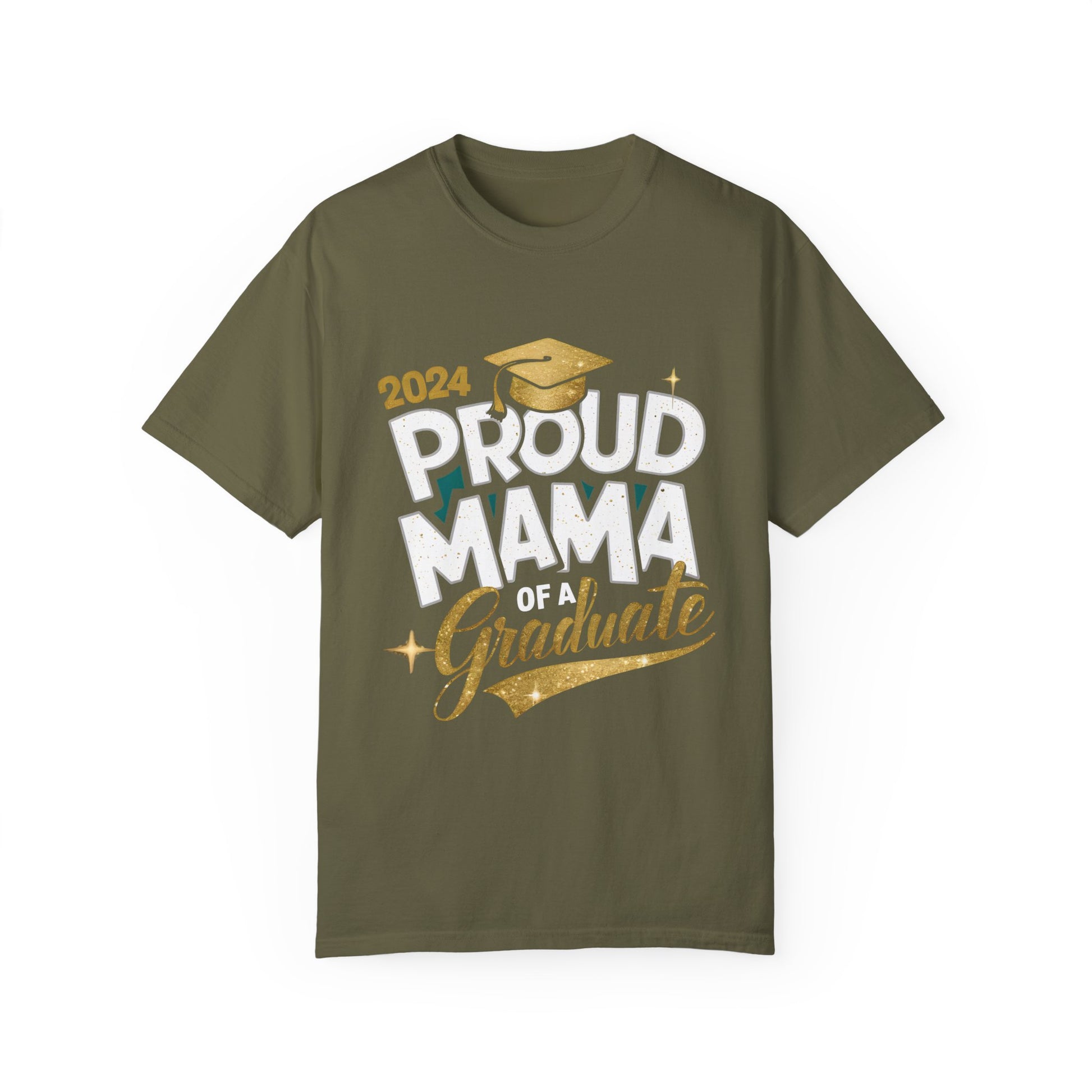 Proud Mama of a 2024 Graduate Unisex Garment-dyed T-shirt Cotton Funny Humorous Graphic Soft Premium Unisex Men Women Sage T-shirt Birthday Gift-13