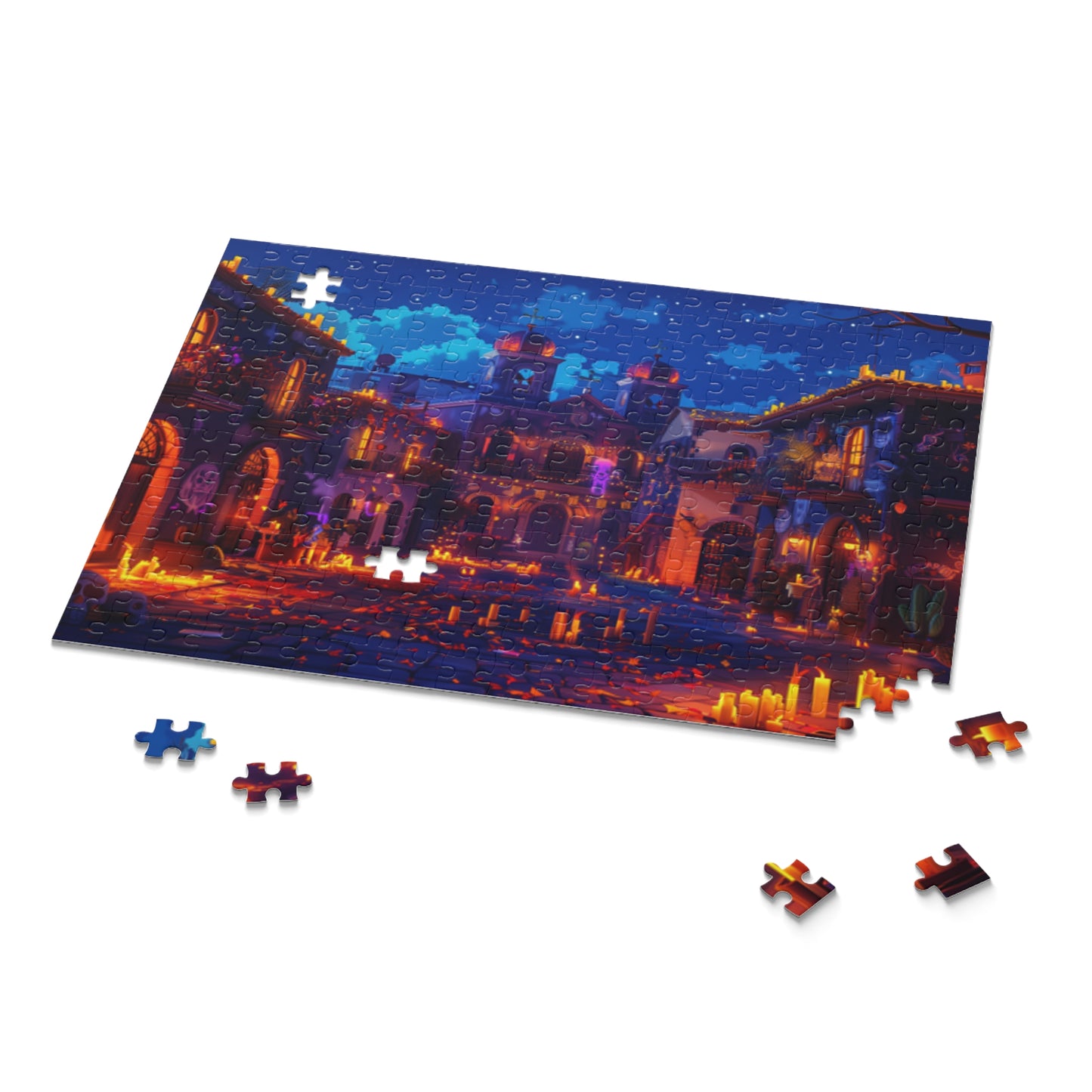 Mexican Art Candle Night Church Retro Jigsaw Puzzle Adult Birthday Business Jigsaw Puzzle Gift for Him Funny Humorous Indoor Outdoor Game Gift For Her Online-9