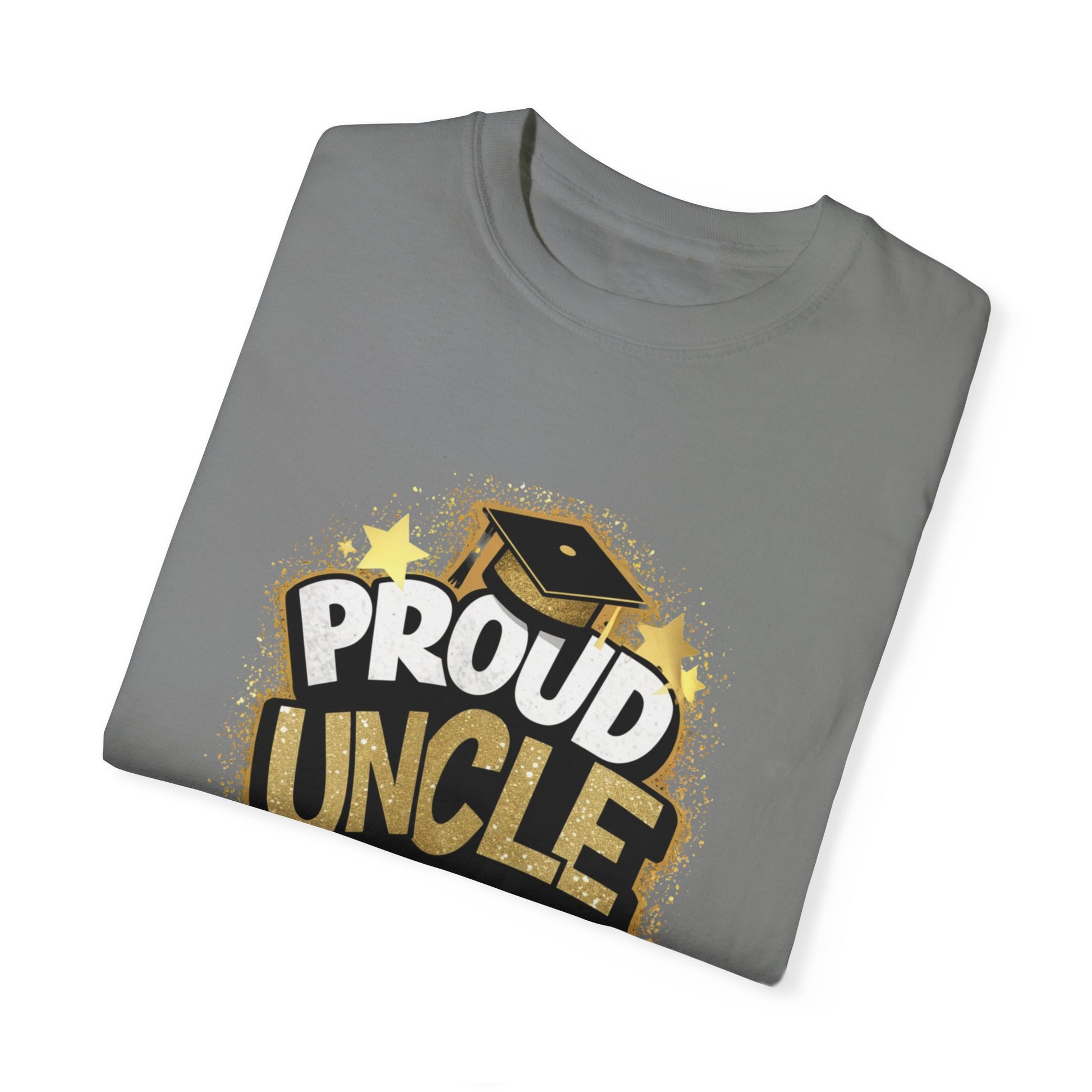 Proud Uncle of a 2024 Graduate Unisex Garment-dyed T-shirt Cotton Funny Humorous Graphic Soft Premium Unisex Men Women Grey T-shirt Birthday Gift-41