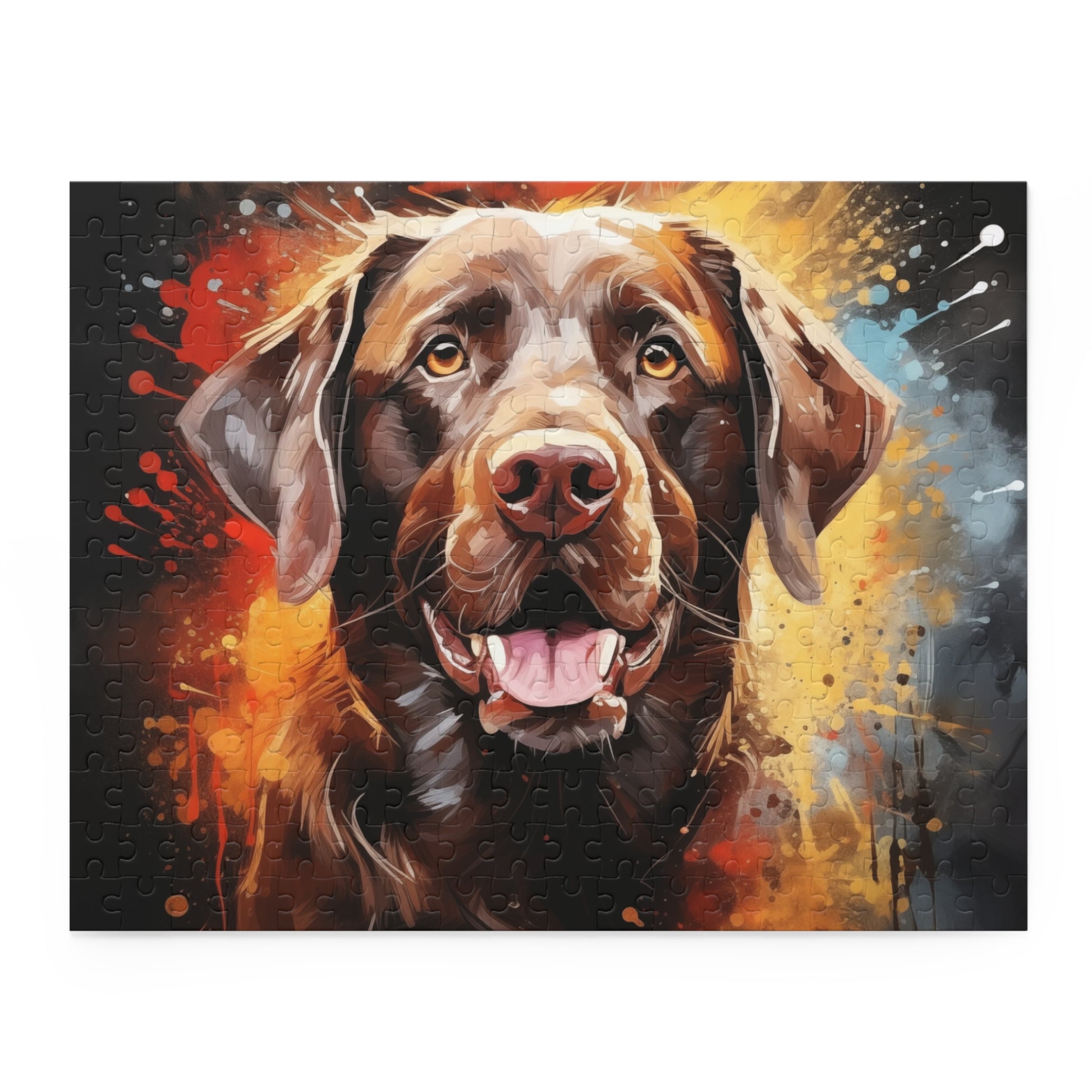 Abstract Labrador Dog Vibrant Jigsaw Puzzle for Girls, Boys, Kids Adult Birthday Business Jigsaw Puzzle Gift for Him Funny Humorous Indoor Outdoor Game Gift For Her Online-3