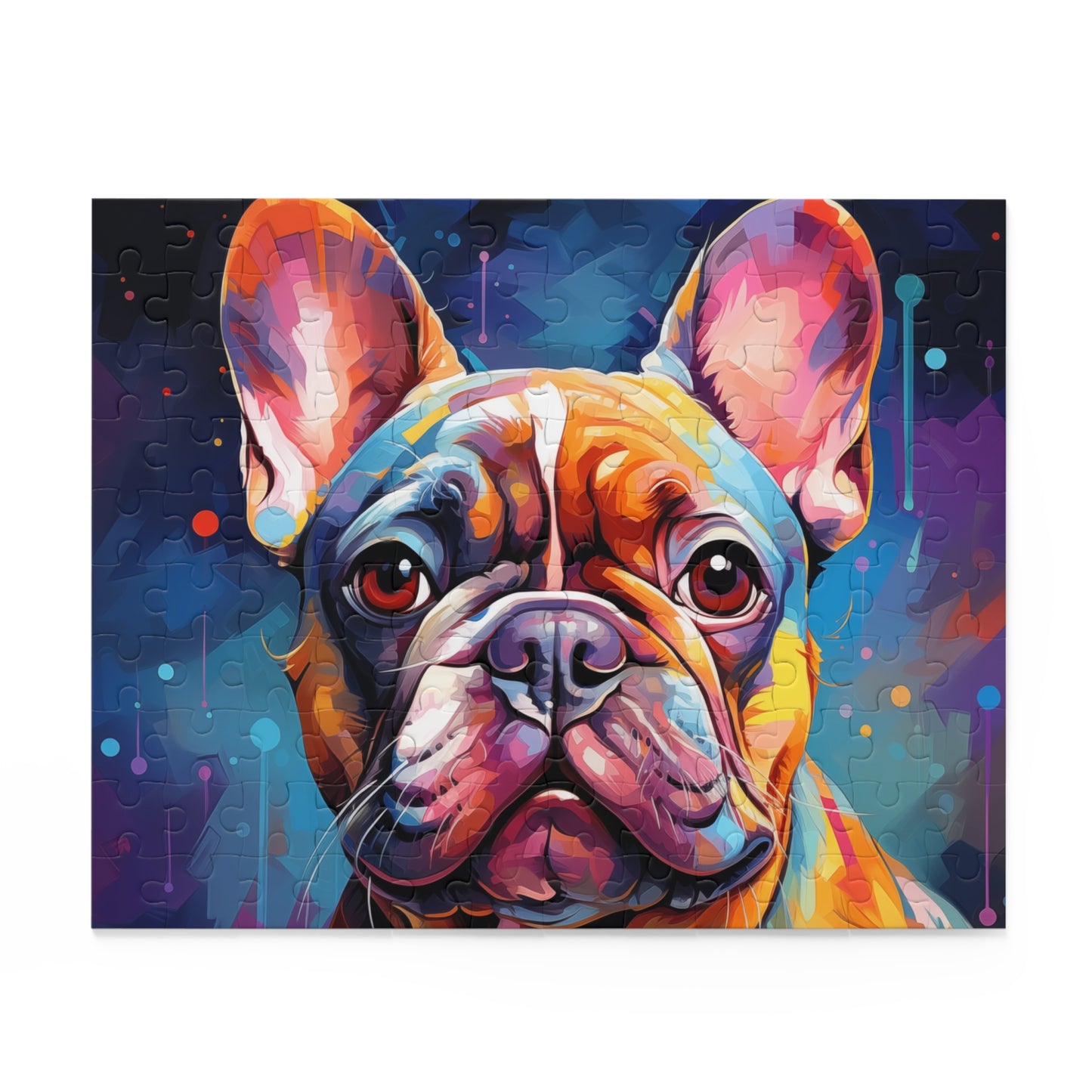 Abstract Frenchie Dog Jigsaw Puzzle Oil Paint for Boys, Girls, Kids Adult Birthday Business Jigsaw Puzzle Gift for Him Funny Humorous Indoor Outdoor Game Gift For Her Online-2