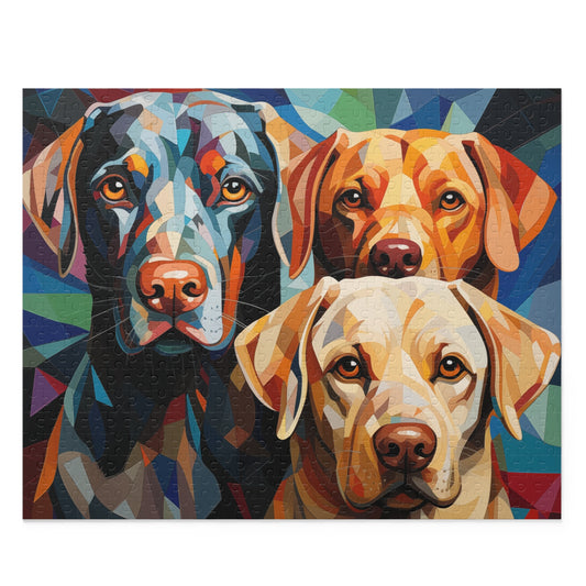 Vibrant Abstract Labrador Dog Retriever Jigsaw Puzzle for Boys, Girls, Kids Adult Birthday Business Jigsaw Puzzle Gift for Him Funny Humorous Indoor Outdoor Game Gift For Her Online-1