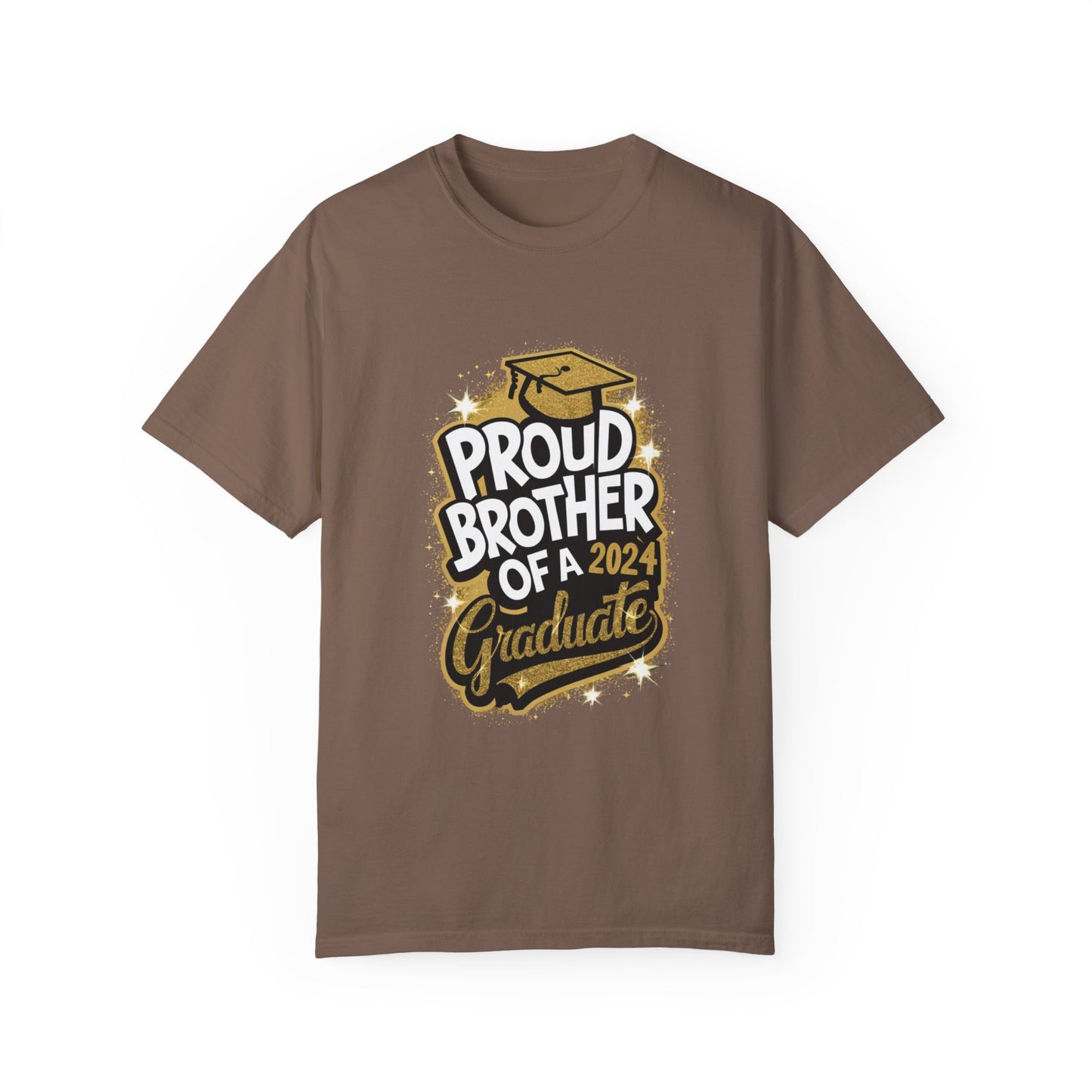 Proud Brother of a 2024 Graduate Unisex Garment-dyed T-shirt Cotton Funny Humorous Graphic Soft Premium Unisex Men Women Espresso T-shirt Birthday Gift-15