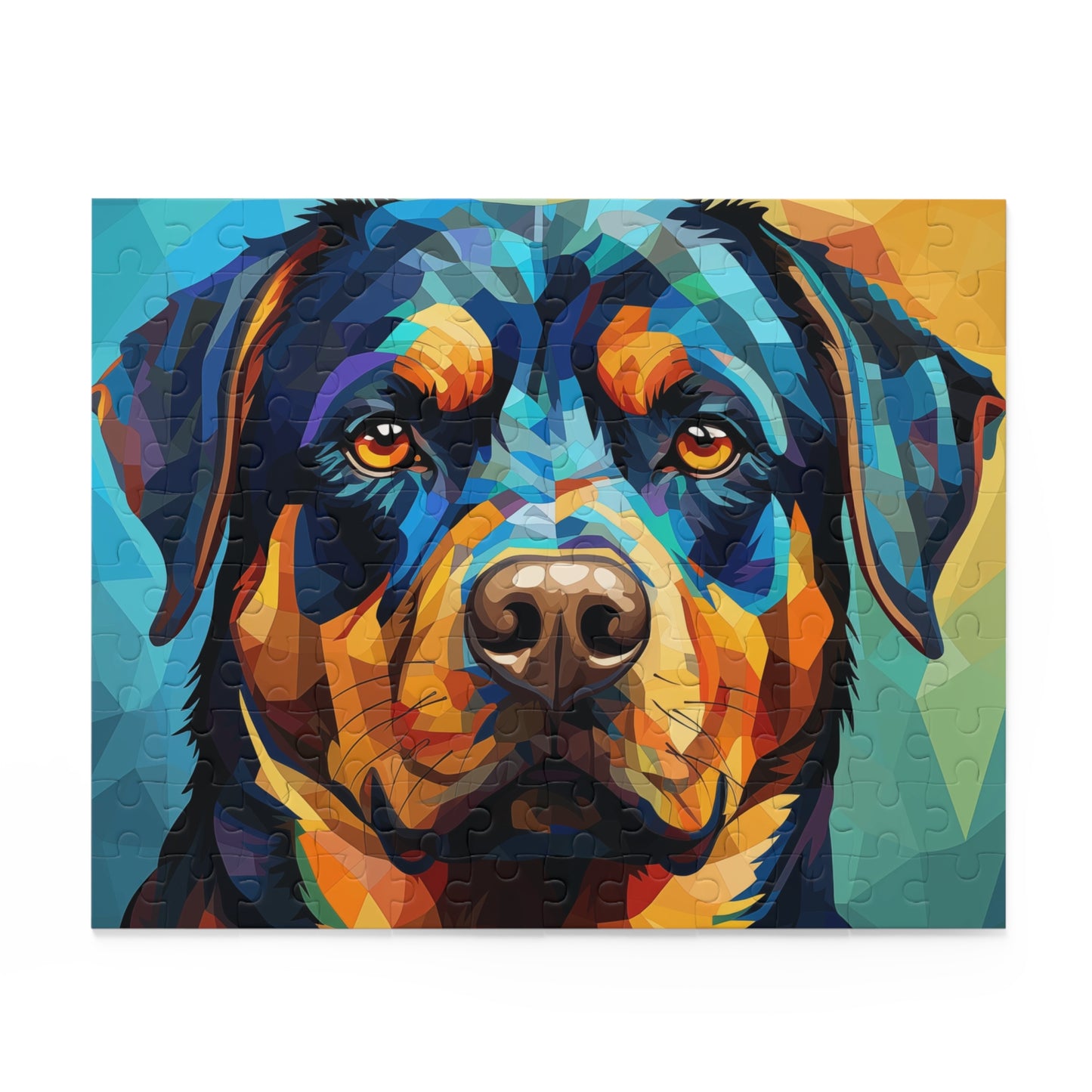 Watercolor Rottweiler Puzzle for Boys, Girls, Kids - Jigsaw Vibrant Oil Paint Dog Puzzle - Abstract Lover Gift - Rottweiler Trippy Puzzle Adult Birthday Business Jigsaw Puzzle Gift for Him Funny Humorous Indoor Outdoor Game Gift For Her Online-2