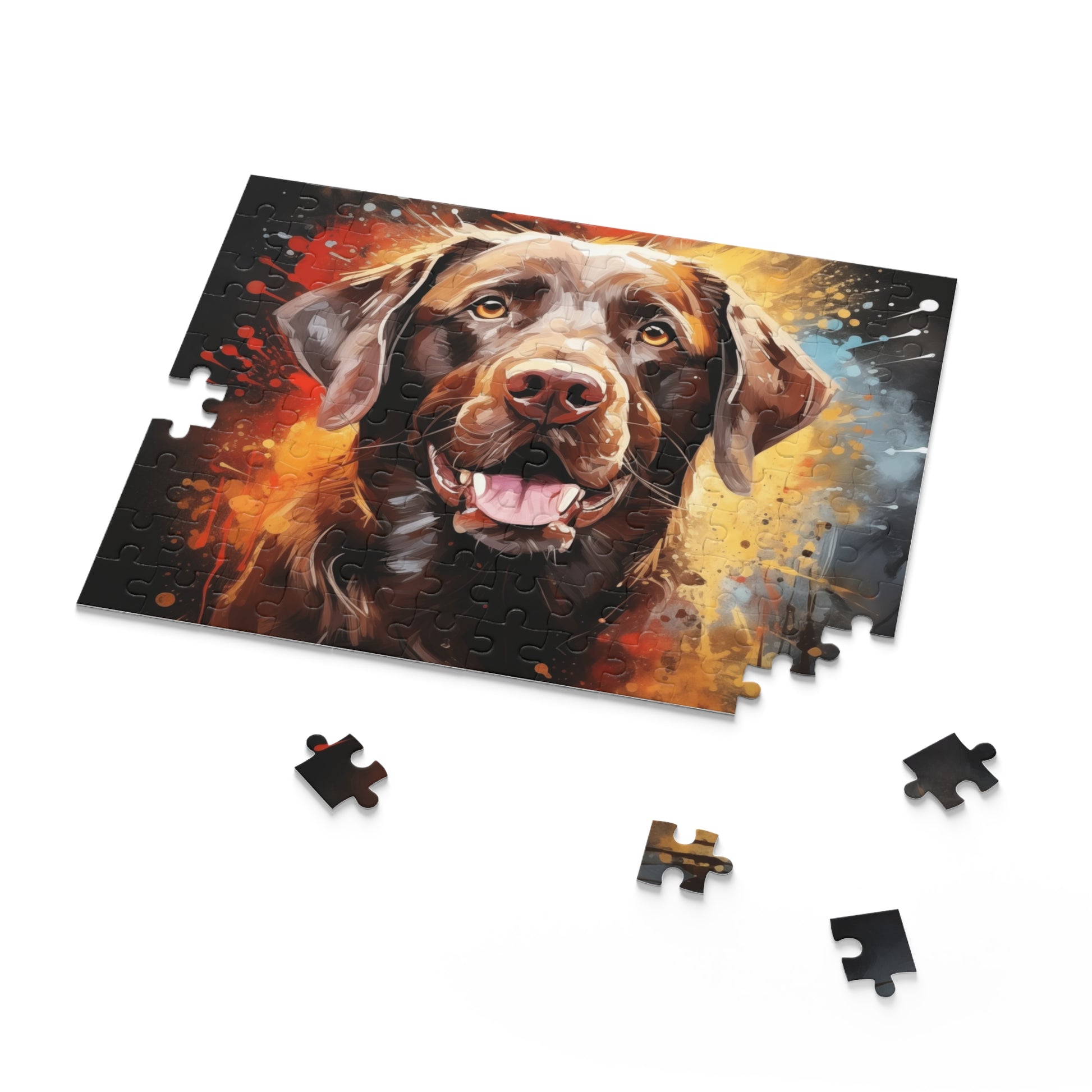 Abstract Labrador Dog Vibrant Jigsaw Puzzle for Girls, Boys, Kids Adult Birthday Business Jigsaw Puzzle Gift for Him Funny Humorous Indoor Outdoor Game Gift For Her Online-7