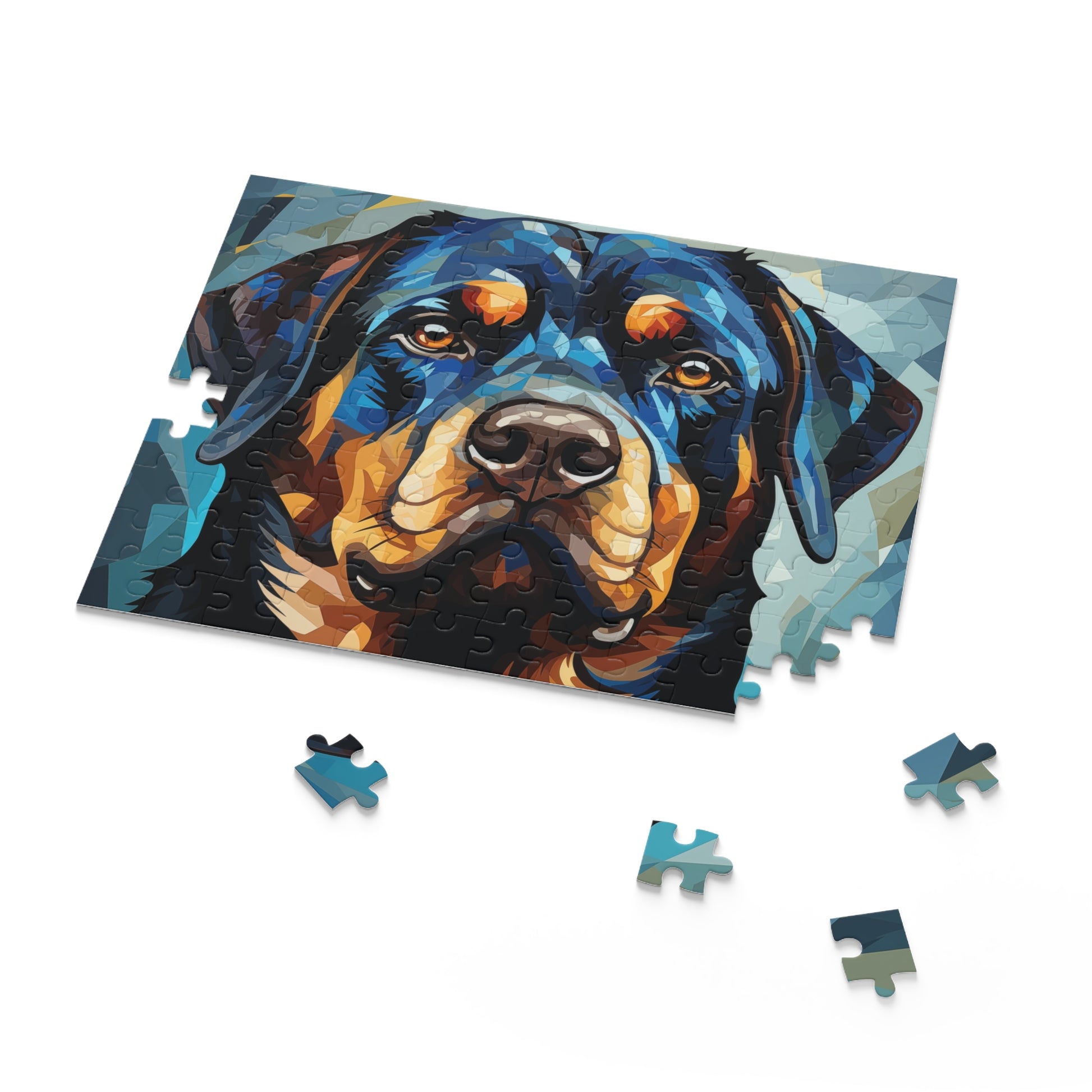 Vibrant Watercolor Rottweiler Dog Jigsaw Puzzle for Girls, Boys, Kids Adult Birthday Business Jigsaw Puzzle Gift for Him Funny Humorous Indoor Outdoor Game Gift For Her Online-7