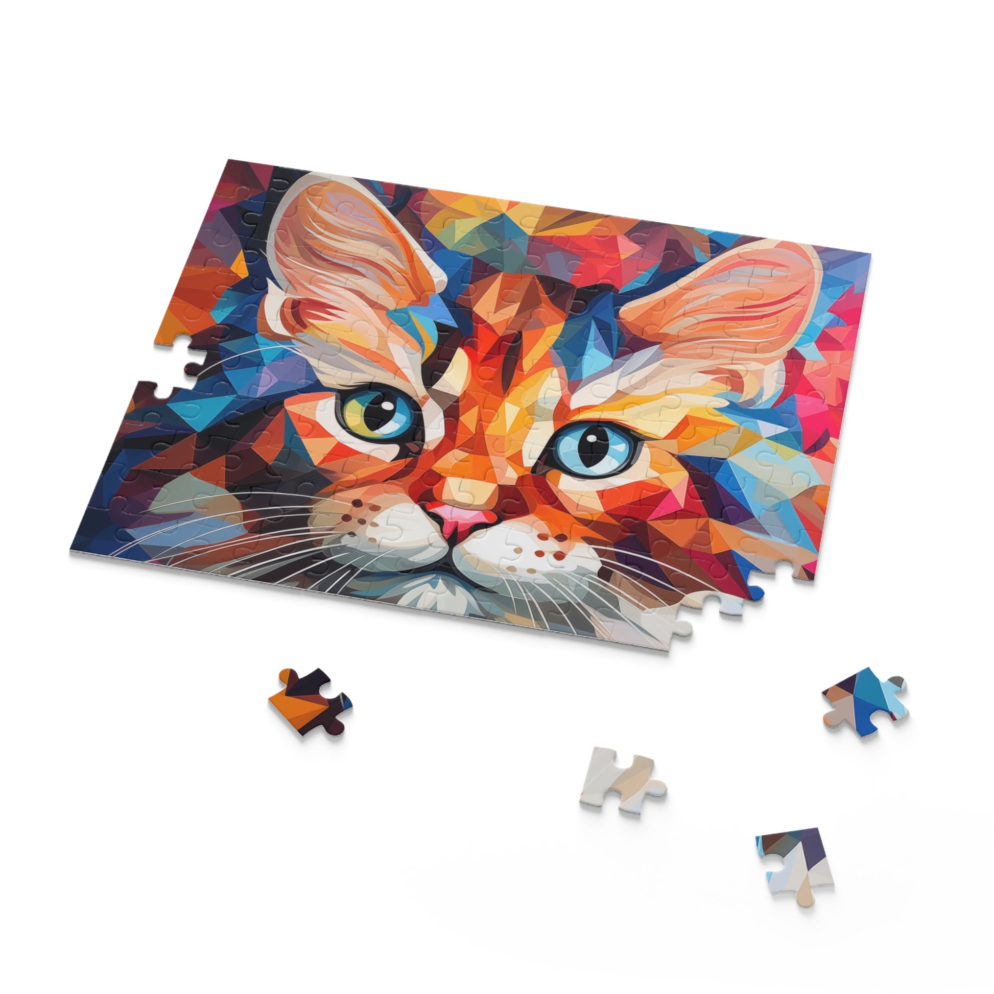 Abstract Cat Oil Paint Jigsaw Puzzle for Boys, Girls, Kids Adult Birthday Business Jigsaw Puzzle Gift for Him Funny Humorous Indoor Outdoor Game Gift For Her Online-7