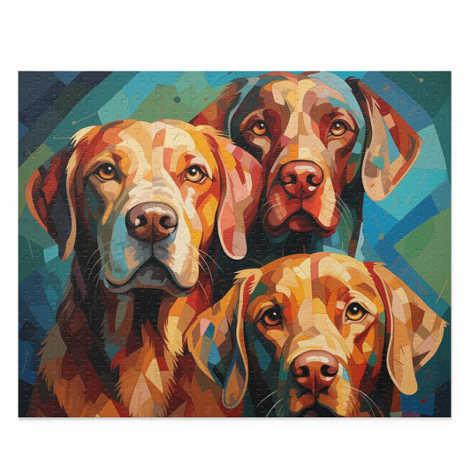 Abstract Watercolor Vibrant Labrador Dog Retriever Jigsaw Puzzle for Boys, Girls Adult Birthday Business Jigsaw Puzzle Gift for Him Funny Humorous Indoor Outdoor Game Gift For Her Online-1