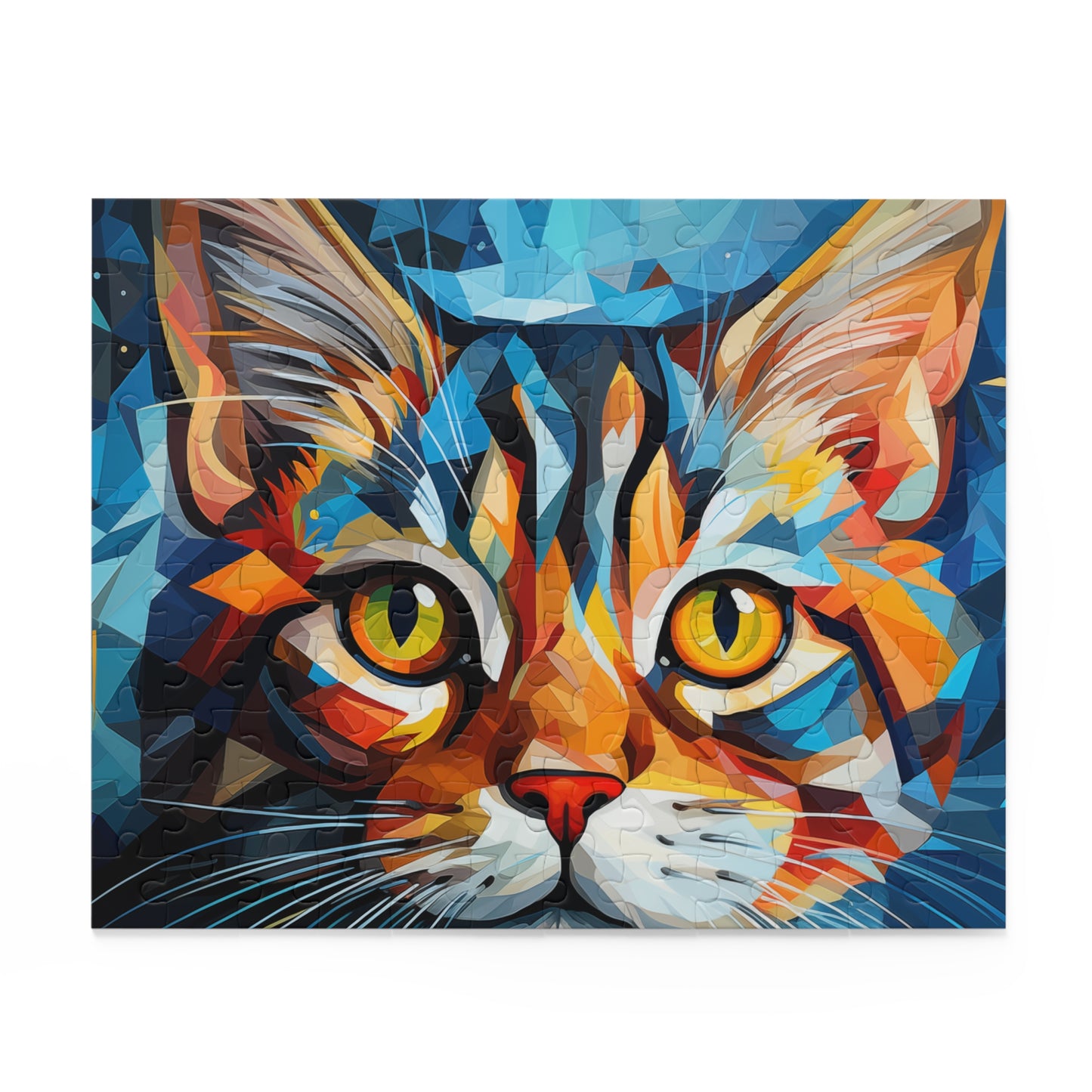 Abstract Watercolor Cat Trippy Feline Jigsaw Puzzle Adult Birthday Business Jigsaw Puzzle Gift for Him Funny Humorous Indoor Outdoor Game Gift For Her Online-2