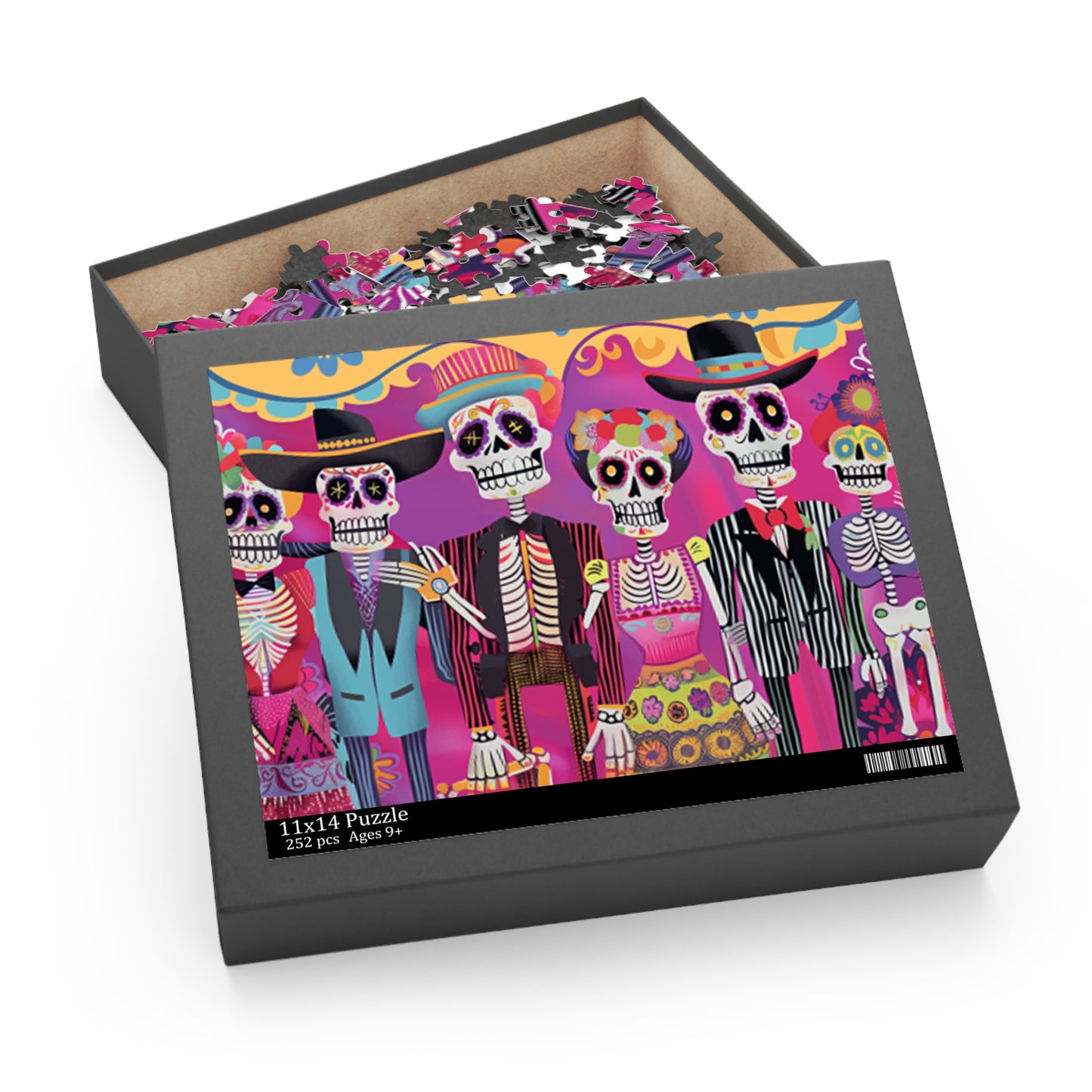 Mexican Art Day of the Dead Día de Muertos Jigsaw Puzzle Adult Birthday Business Jigsaw Puzzle Gift for Him Funny Humorous Indoor Outdoor Game Gift For Her Online-8