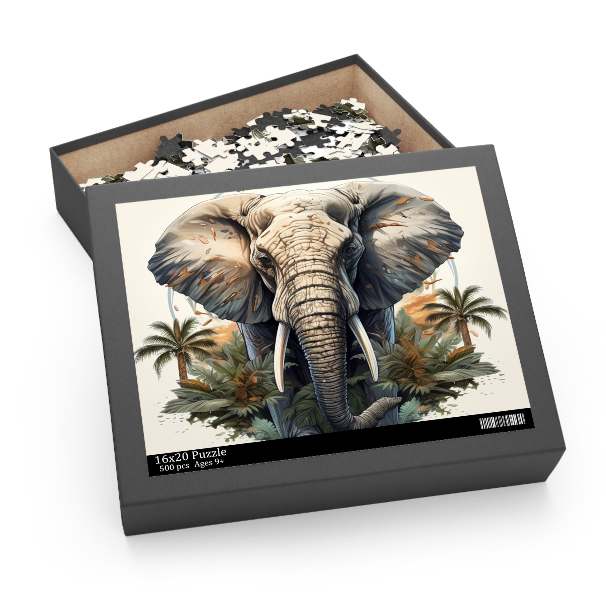 Abstract Elephant Trippy Jigsaw Puzzle for Boys, Girls, Kids Adult Birthday Business Jigsaw Puzzle Gift for Him Funny Humorous Indoor Outdoor Game Gift For Her Online-8