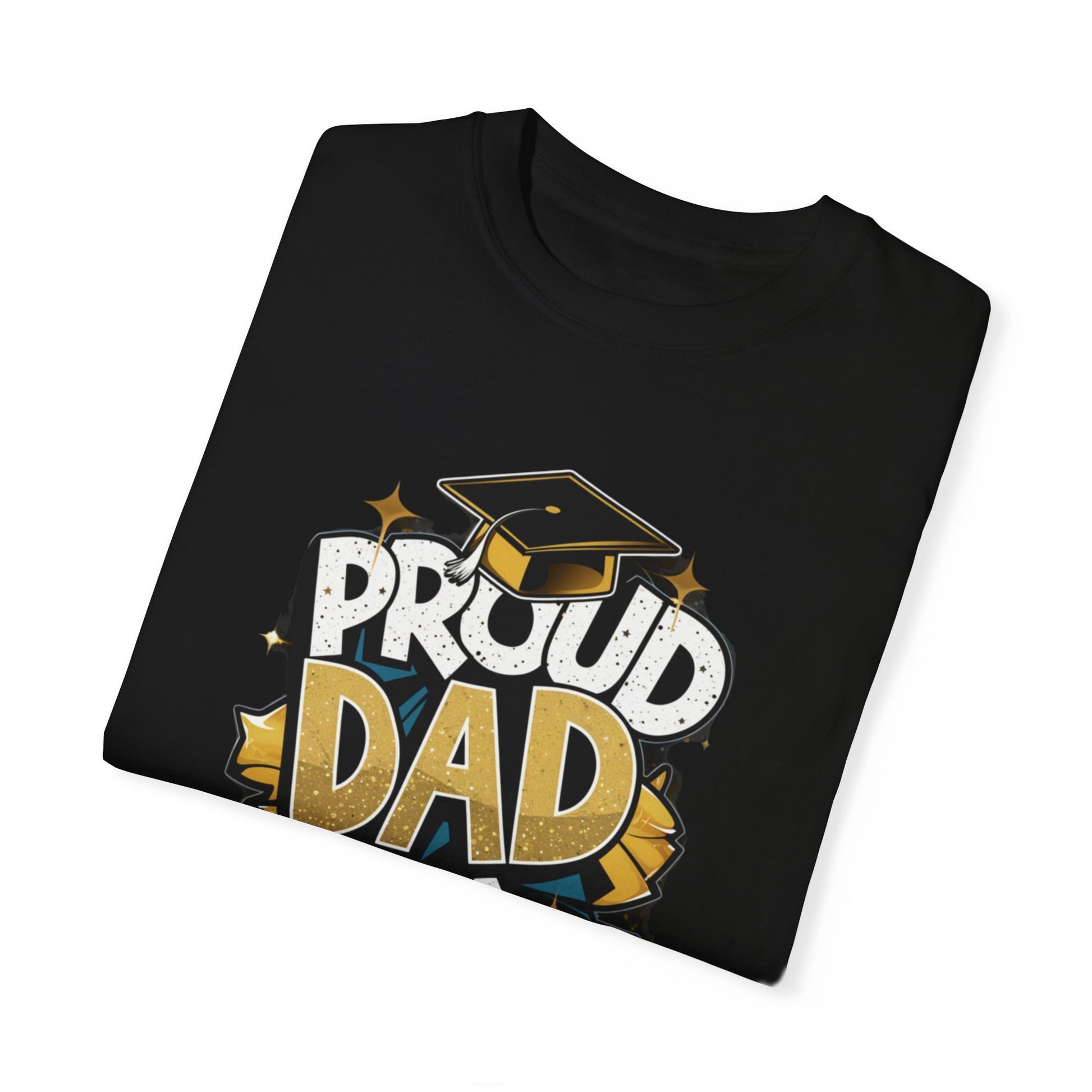 Proud Dad of a 2024 Graduate Unisex Garment-dyed T-shirt Cotton Funny Humorous Graphic Soft Premium Unisex Men Women Black T-shirt Birthday Gift-17