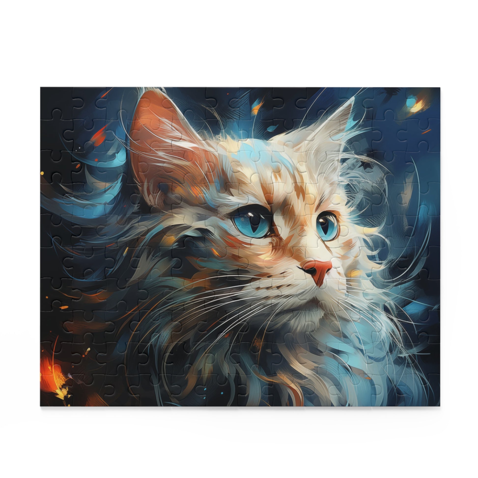 Abstract Vibrant Watercolor Cat Jigsaw Puzzle for Boys Girls Kids Adult Birthday Business Jigsaw Puzzle Gift for Him Funny Humorous Indoor Outdoor Game Gift For Her Online-2