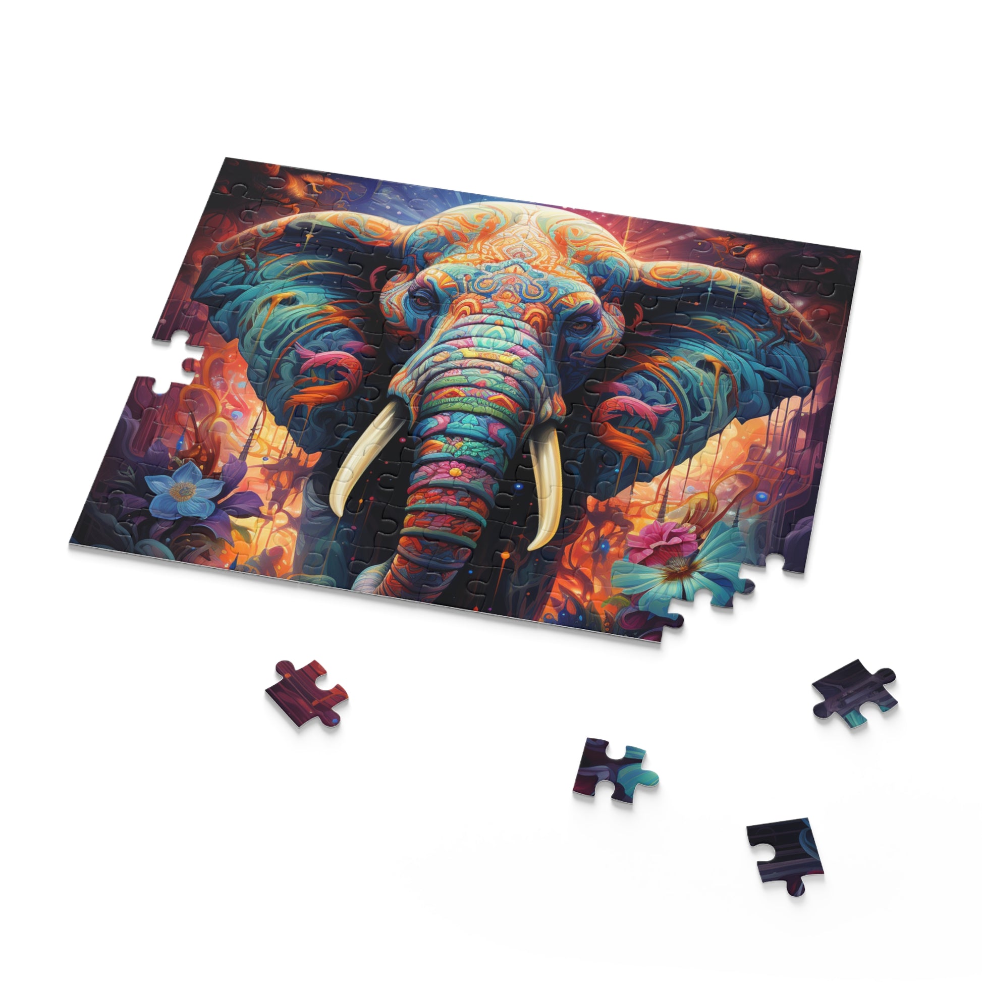 Abstract Elephant Jigsaw Puzzle for Boys, Girls, Kids Adult Birthday Business Jigsaw Puzzle Gift for Him Funny Humorous Indoor Outdoor Game Gift For Her Online-7