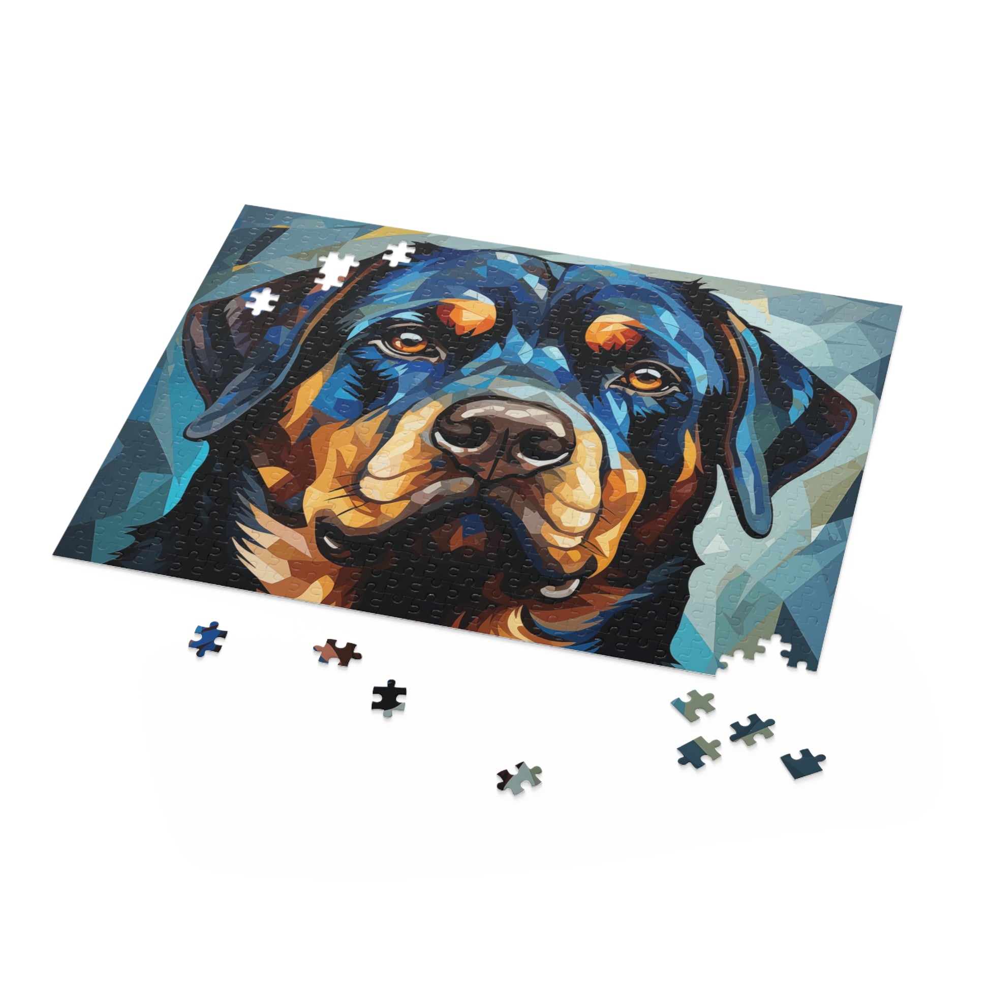 Vibrant Watercolor Rottweiler Dog Jigsaw Puzzle for Girls, Boys, Kids Adult Birthday Business Jigsaw Puzzle Gift for Him Funny Humorous Indoor Outdoor Game Gift For Her Online-5