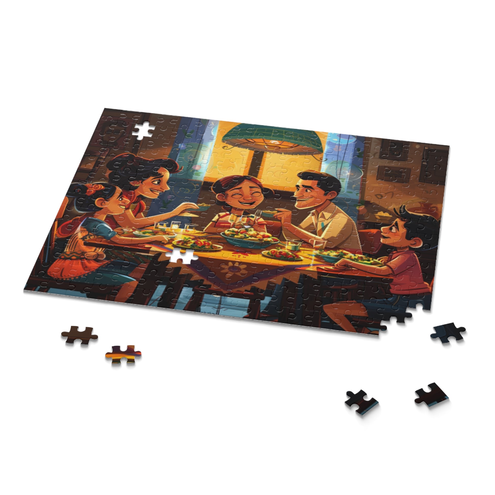 Mexican Art Happy Family Retro Jigsaw Puzzle Adult Birthday Business Jigsaw Puzzle Gift for Him Funny Humorous Indoor Outdoor Game Gift For Her Online-9
