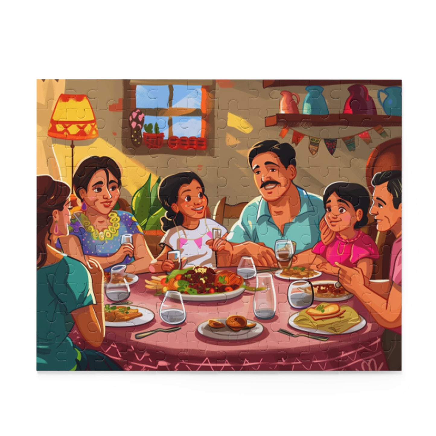 Mexican Art Family Retro Jigsaw Puzzle Adult Birthday Business Jigsaw Puzzle Gift for Him Funny Humorous Indoor Outdoor Game Gift For Her Online-2
