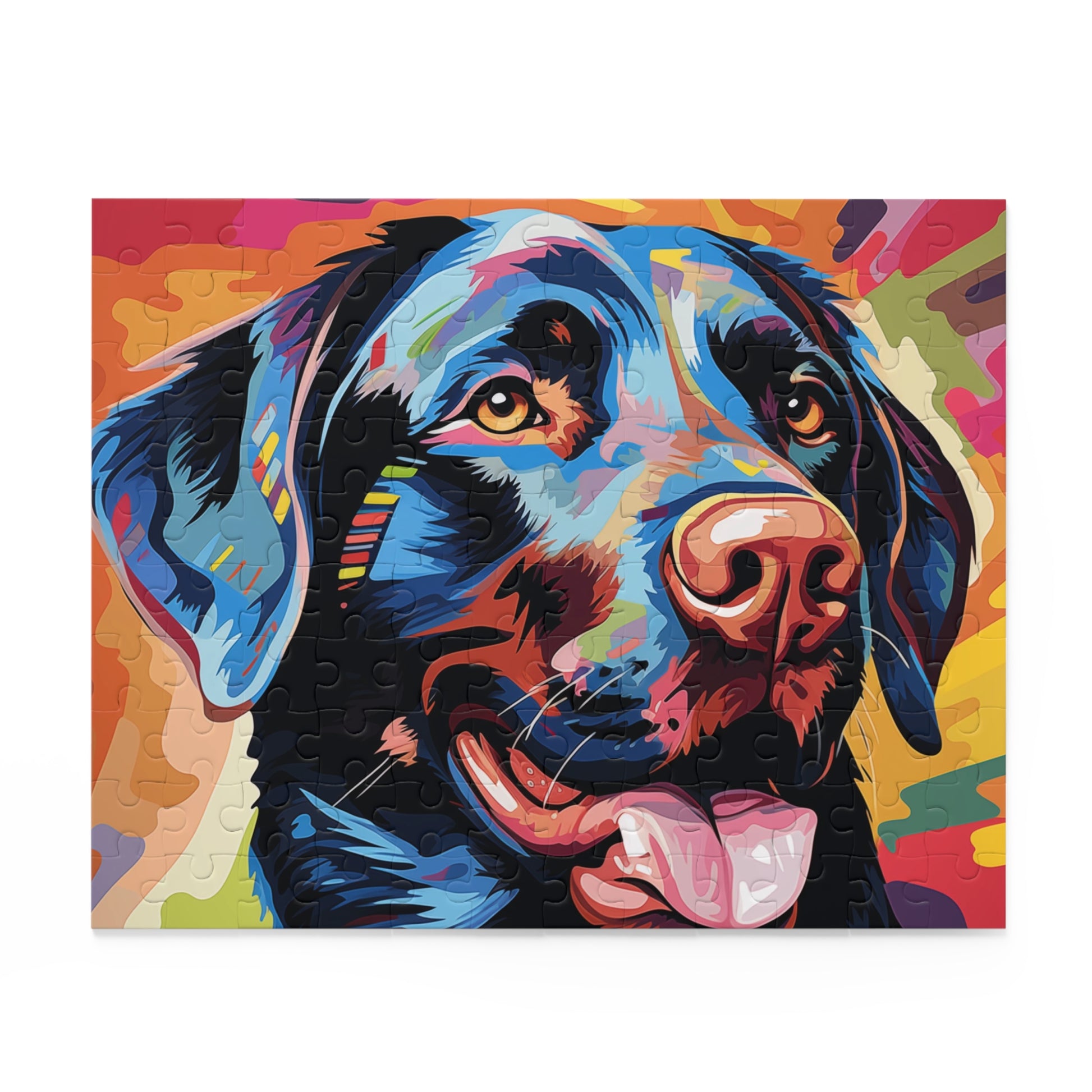 Labrador Dog Vibrant Abstract Watercolor Jigsaw Puzzle for Boys, Girls, Kids Adult Birthday Business Jigsaw Puzzle Gift for Him Funny Humorous Indoor Outdoor Game Gift For Her Online-2