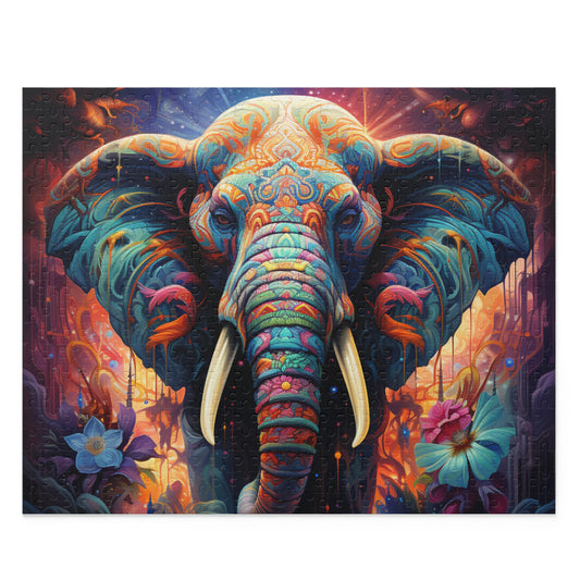 Abstract Elephant Jigsaw Puzzle for Boys, Girls, Kids Adult Birthday Business Jigsaw Puzzle Gift for Him Funny Humorous Indoor Outdoor Game Gift For Her Online-1