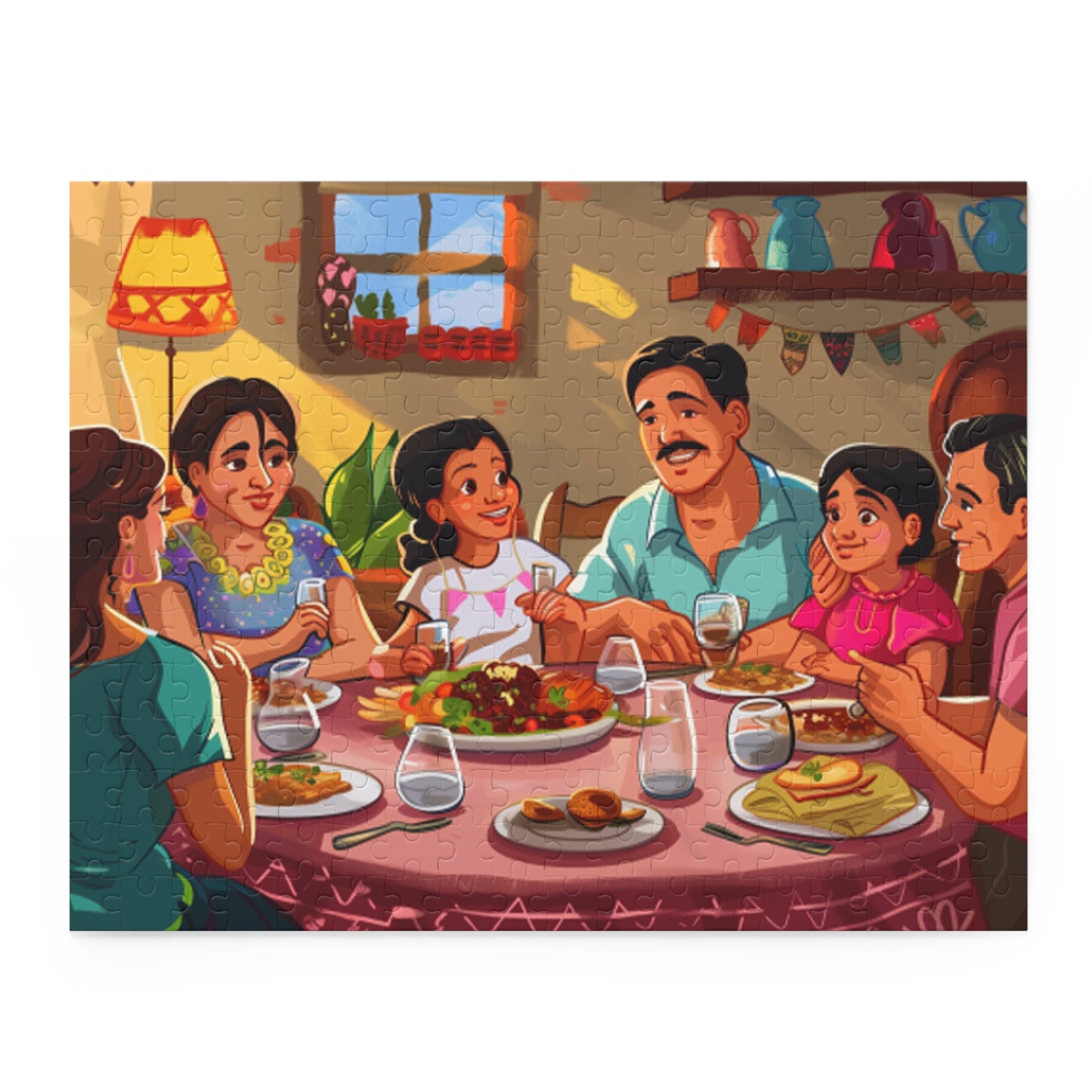 Mexican Art Family Retro Jigsaw Puzzle Adult Birthday Business Jigsaw Puzzle Gift for Him Funny Humorous Indoor Outdoor Game Gift For Her Online-3