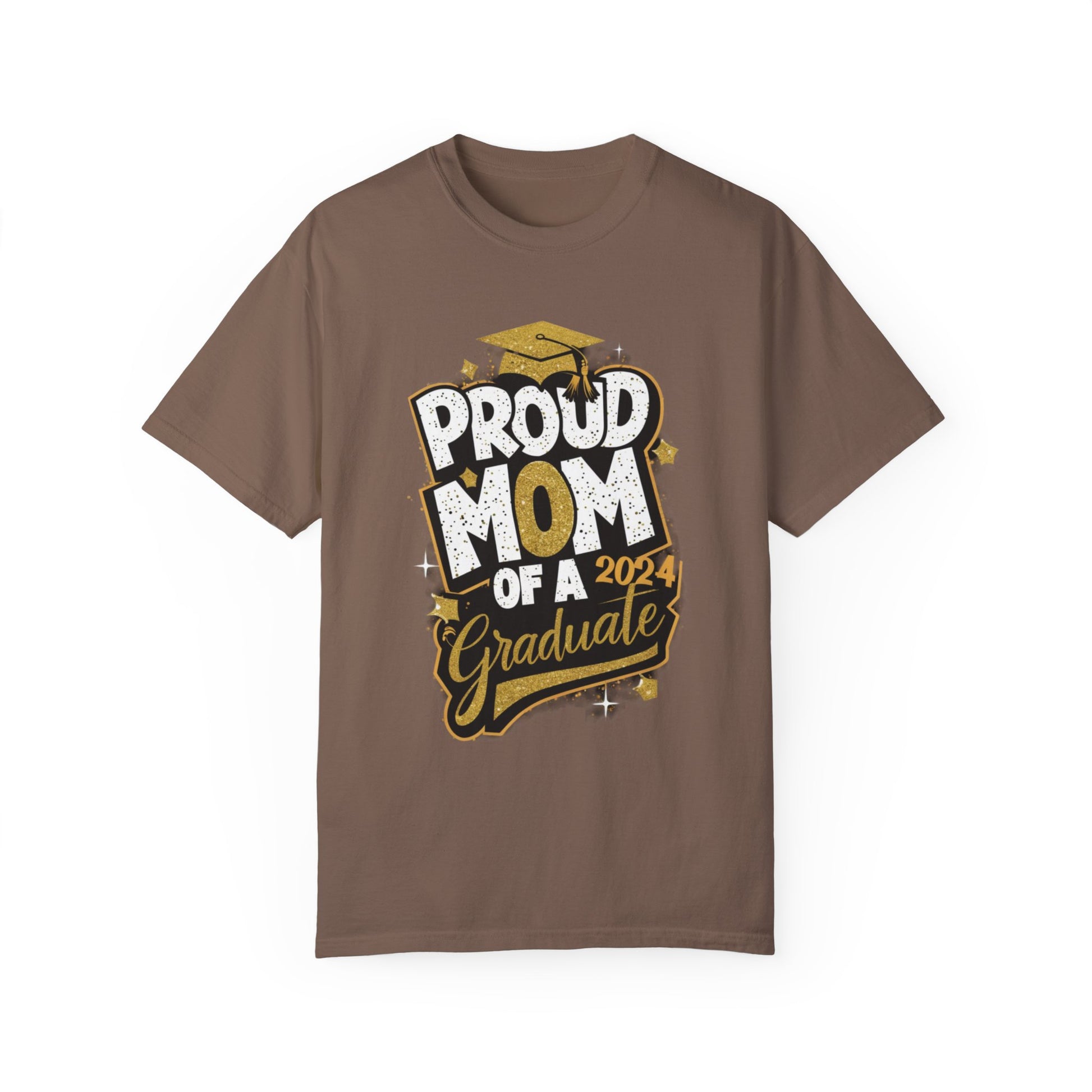 Proud Mom of a 2024 Graduate Unisex Garment-dyed T-shirt Cotton Funny Humorous Graphic Soft Premium Unisex Men Women Espresso T-shirt Birthday Gift-15