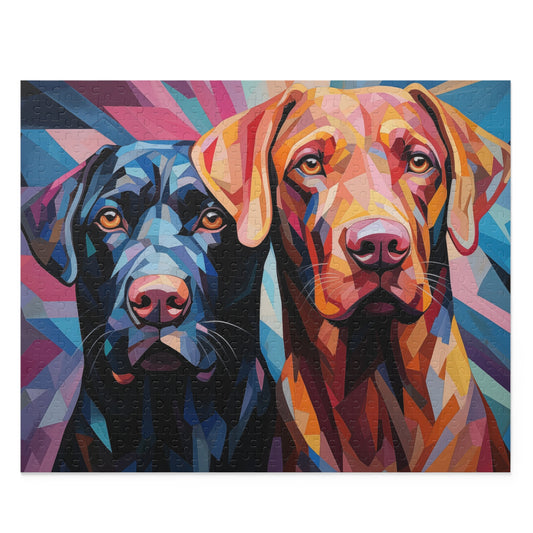 Labrador Abstract Dog Jigsaw Puzzle Oil Paint for Boys, Girls, Kids Adult Birthday Business Jigsaw Puzzle Gift for Him Funny Humorous Indoor Outdoor Game Gift For Her Online-1