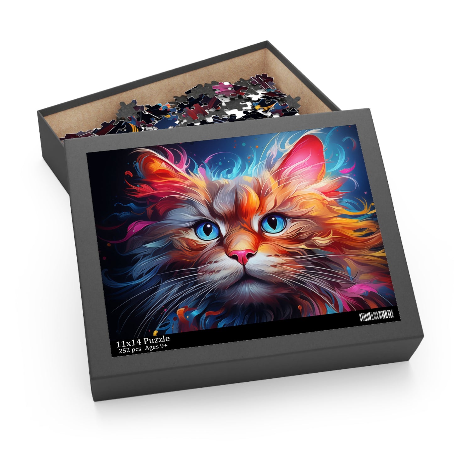 Abstract Cat Jigsaw Puzzle Adult Birthday Business Jigsaw Puzzle Gift for Him Funny Humorous Indoor Outdoor Game Gift For Her Online-8