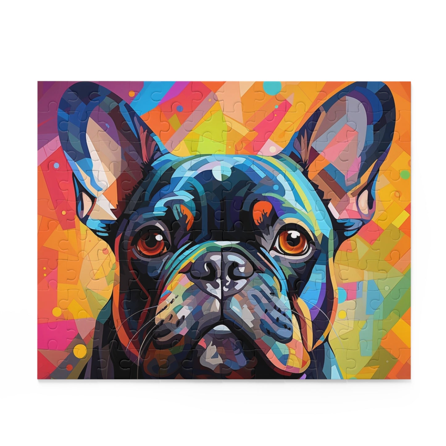 Abstract Frenchie Oil Paint Dog Jigsaw Puzzle Adult Birthday Business Jigsaw Puzzle Gift for Him Funny Humorous Indoor Outdoor Game Gift For Her Online-2