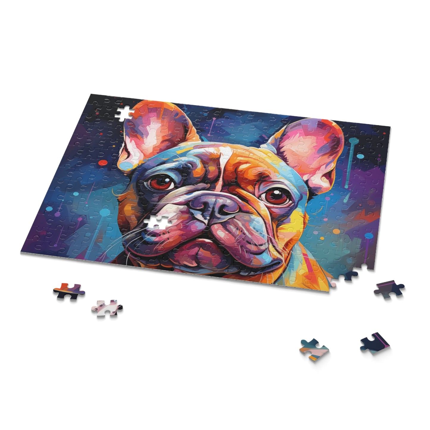 Abstract Frenchie Dog Jigsaw Puzzle Oil Paint for Boys, Girls, Kids Adult Birthday Business Jigsaw Puzzle Gift for Him Funny Humorous Indoor Outdoor Game Gift For Her Online-9