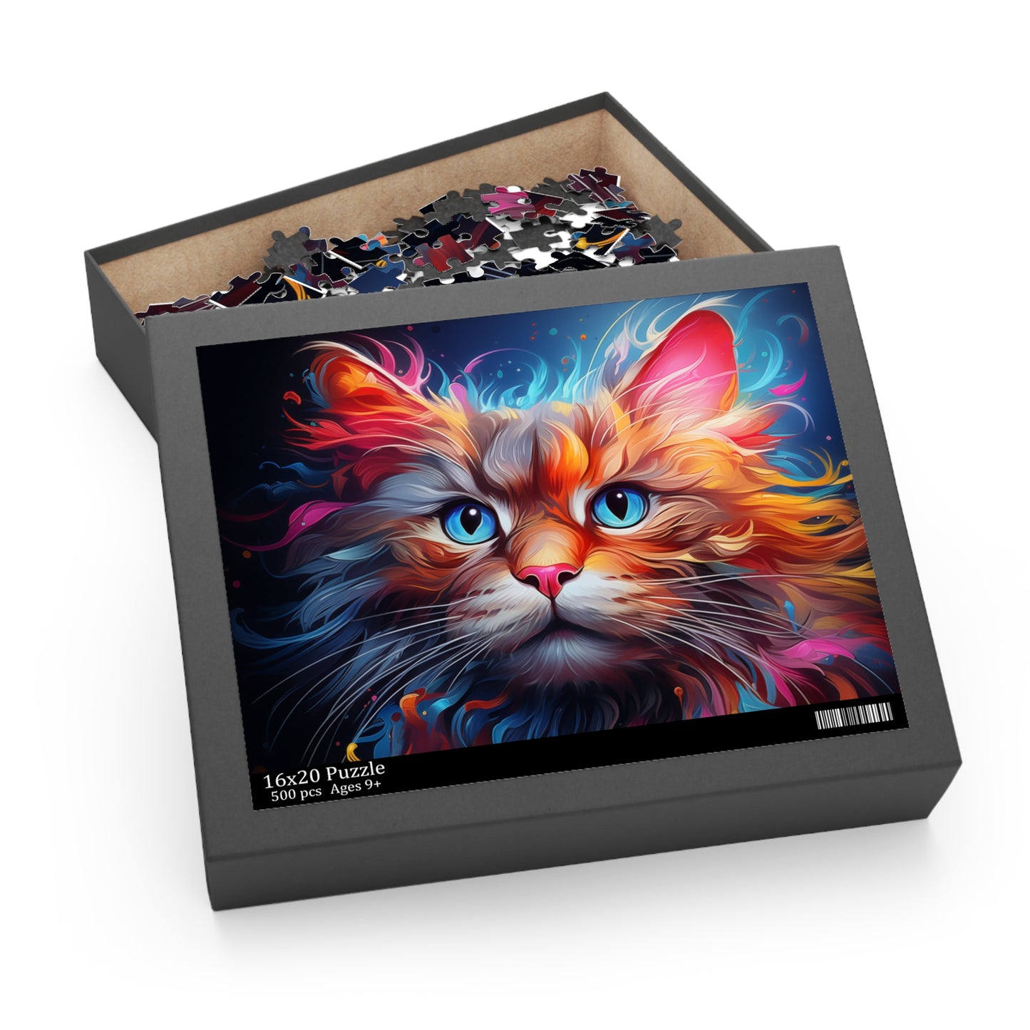 Abstract Cat Jigsaw Puzzle Adult Birthday Business Jigsaw Puzzle Gift for Him Funny Humorous Indoor Outdoor Game Gift For Her Online-4