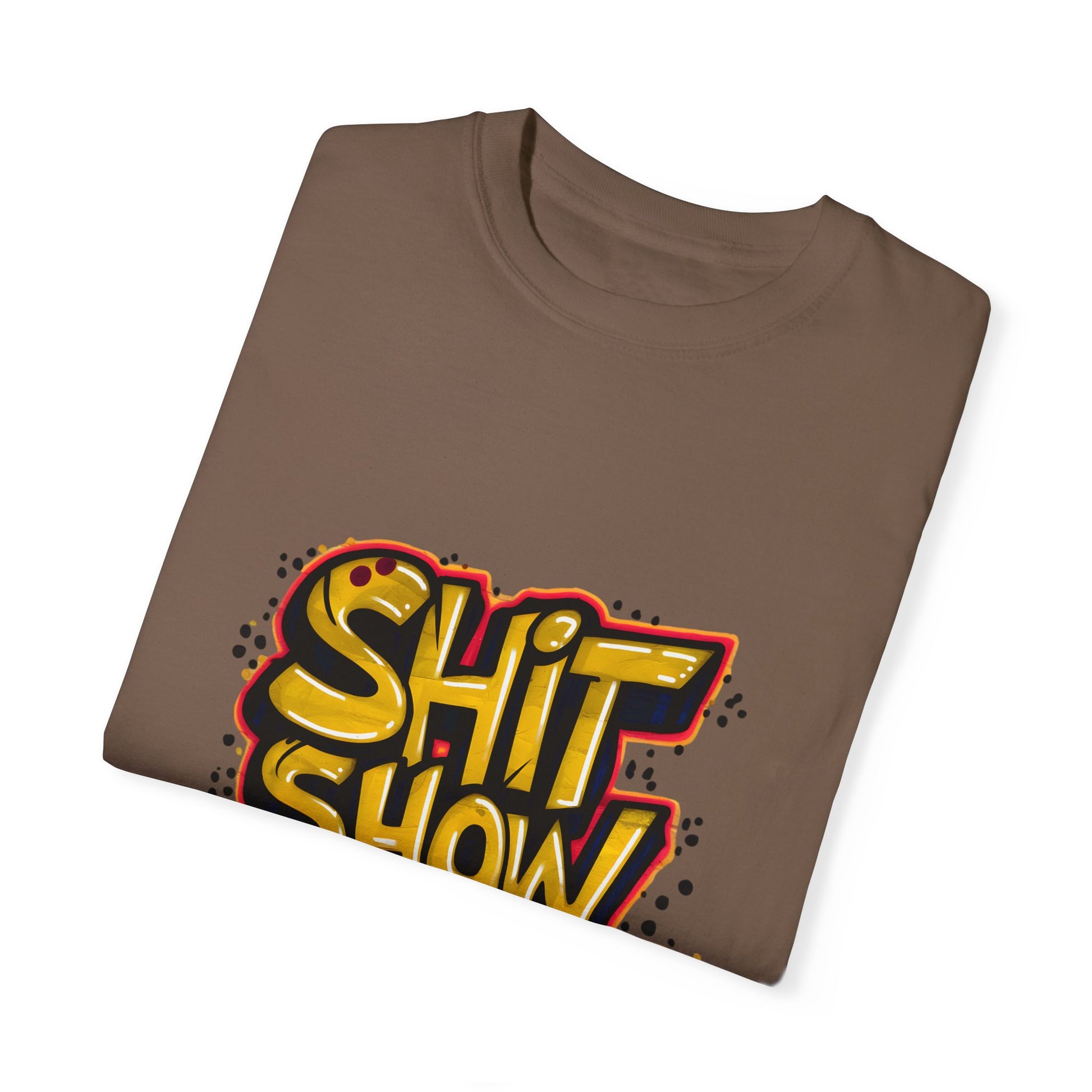 Shit Show Supervisor Urban Sarcastic Graphic Unisex Garment Dyed T-shirt Cotton Funny Humorous Graphic Soft Premium Unisex Men Women Espresso T-shirt Birthday Gift-59