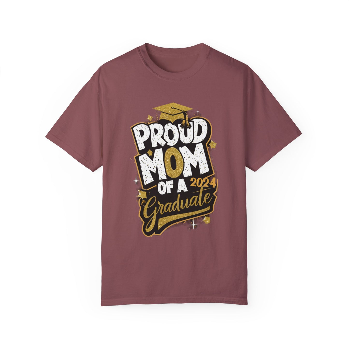 Proud Mom of a 2024 Graduate Unisex Garment-dyed T-shirt Cotton Funny Humorous Graphic Soft Premium Unisex Men Women Brick T-shirt Birthday Gift-5