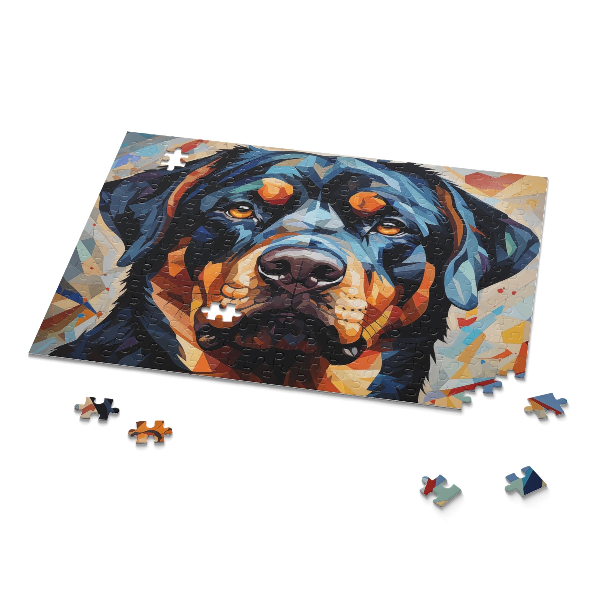 Vibrant Watercolor Rottweiler Dog Jigsaw Puzzle Oil Paint for Boys, Girls, Kids Adult Birthday Business Jigsaw Puzzle Gift for Him Funny Humorous Indoor Outdoor Game Gift For Her Online-9