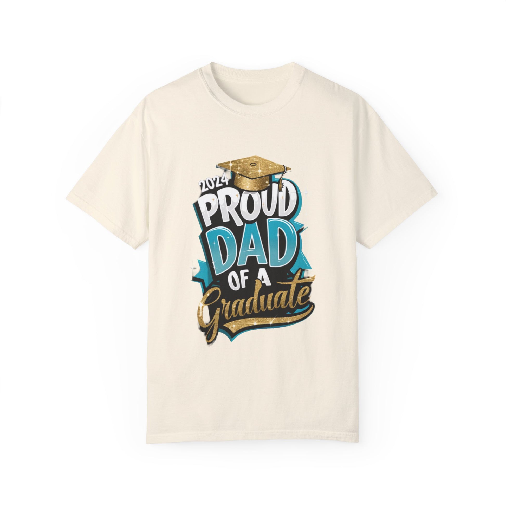 Proud Dad of a 2024 Graduate Unisex Garment-dyed T-shirt Cotton Funny Humorous Graphic Soft Premium Unisex Men Women Ivory T-shirt Birthday Gift-10