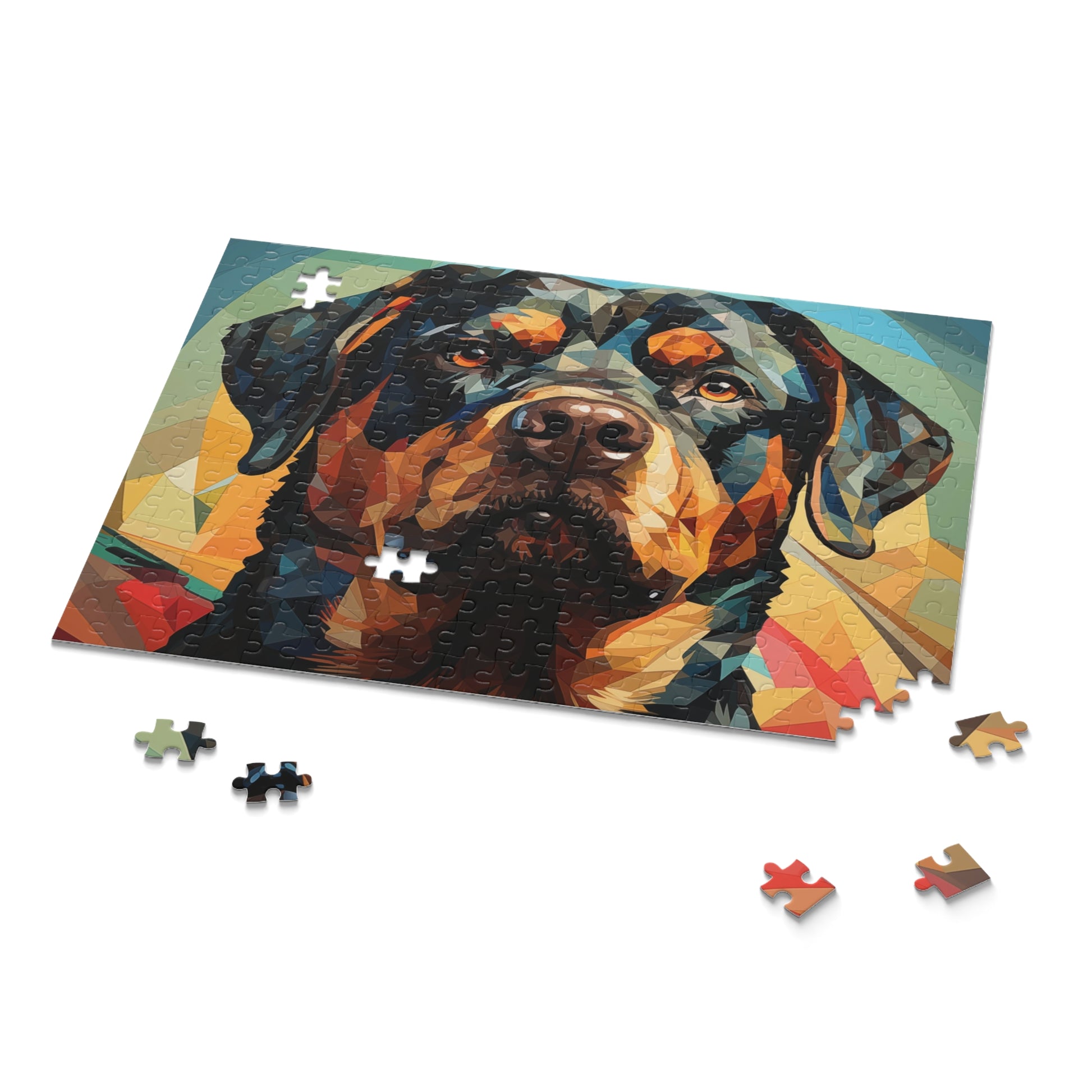 Rottweiler Dog Abstract Watercolor Jigsaw Puzzle Adult Birthday Business Jigsaw Puzzle Gift for Him Funny Humorous Indoor Outdoor Game Gift For Her Online-9